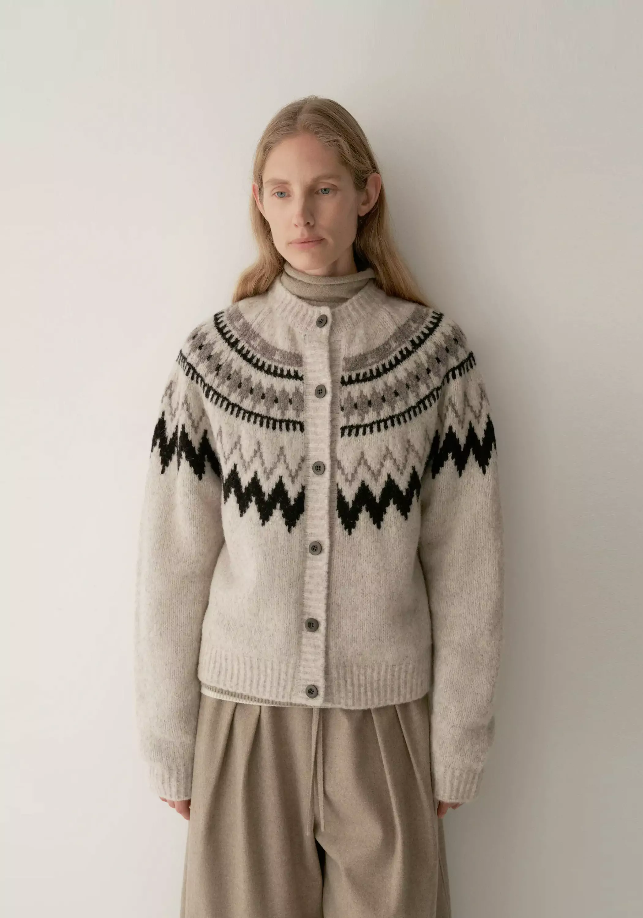Merino Wool Fair Isle Cardigan