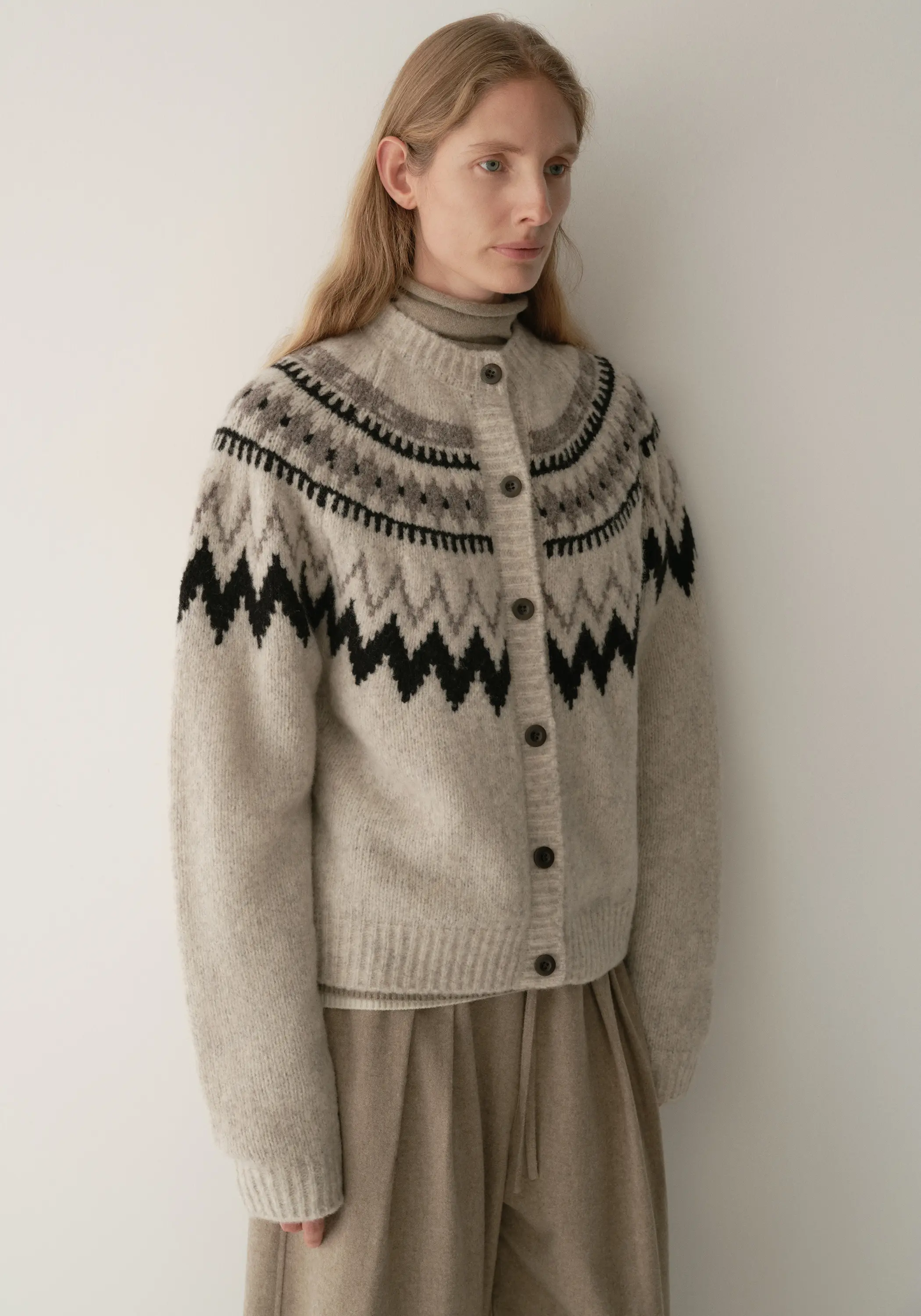 Merino Wool Fair Isle Cardigan - Image 13