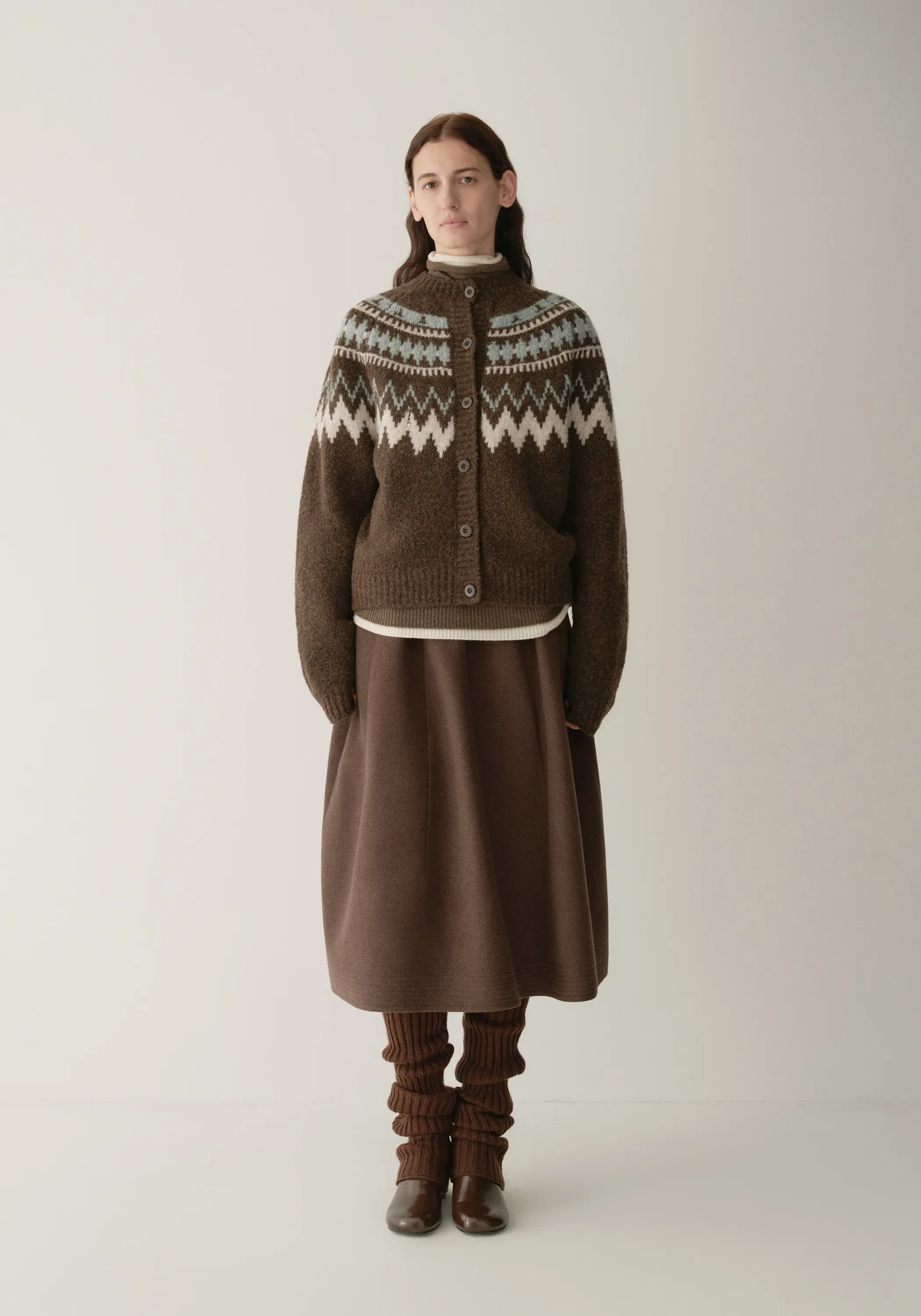 Merino Wool Fair Isle Cardigan - Image 15