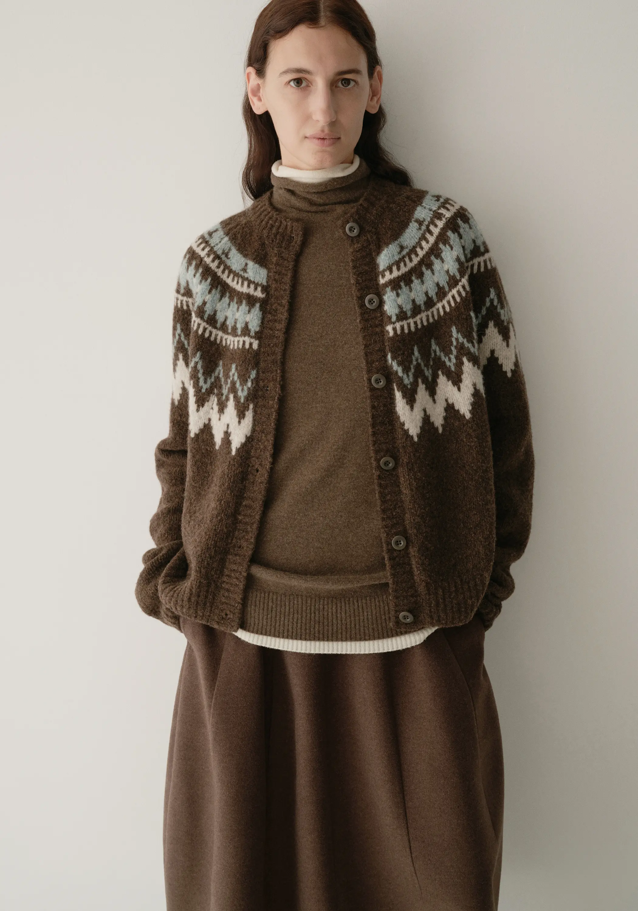 Merino Wool Fair Isle Cardigan - Image 17