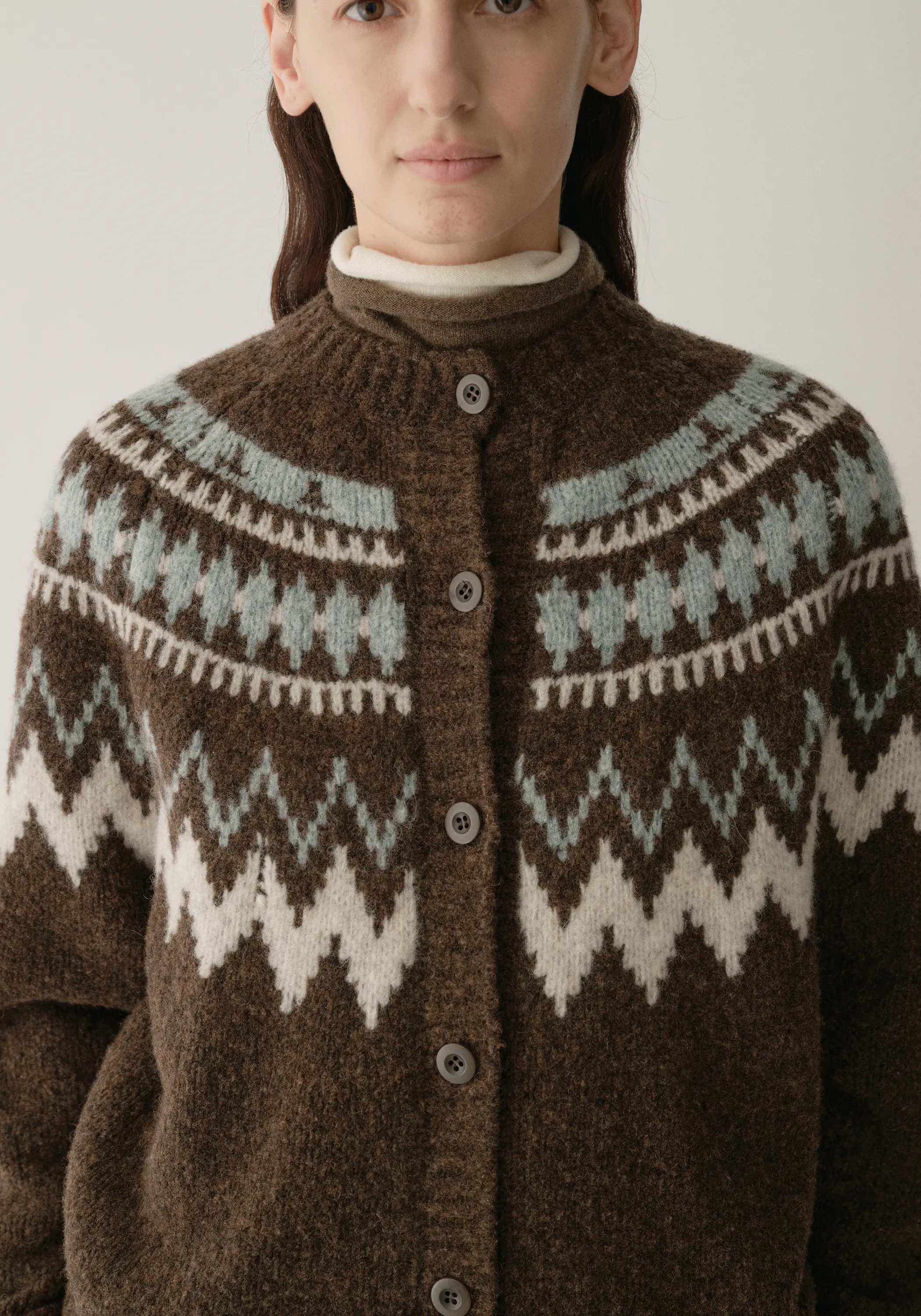 Merino Wool Fair Isle Cardigan - Image 19