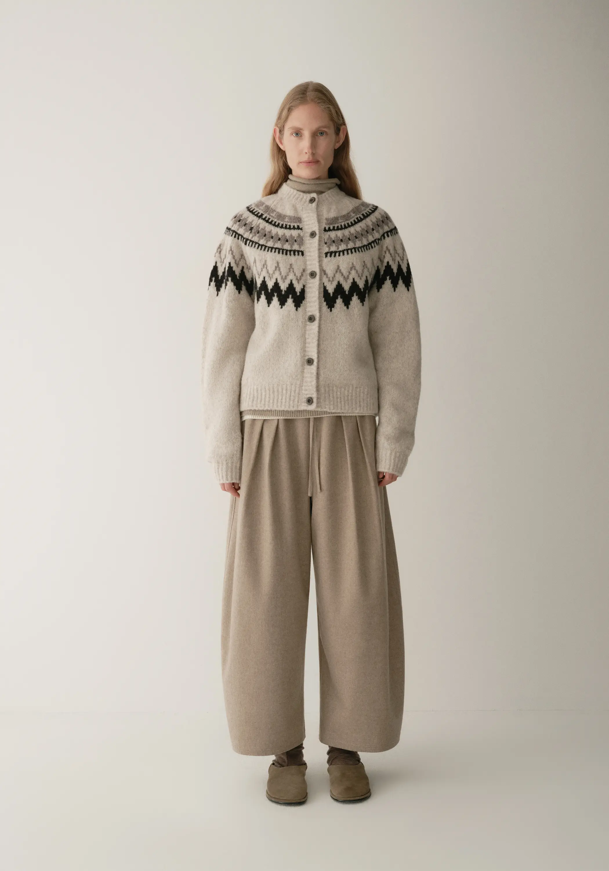 Merino Wool Fair Isle Cardigan - Image 2