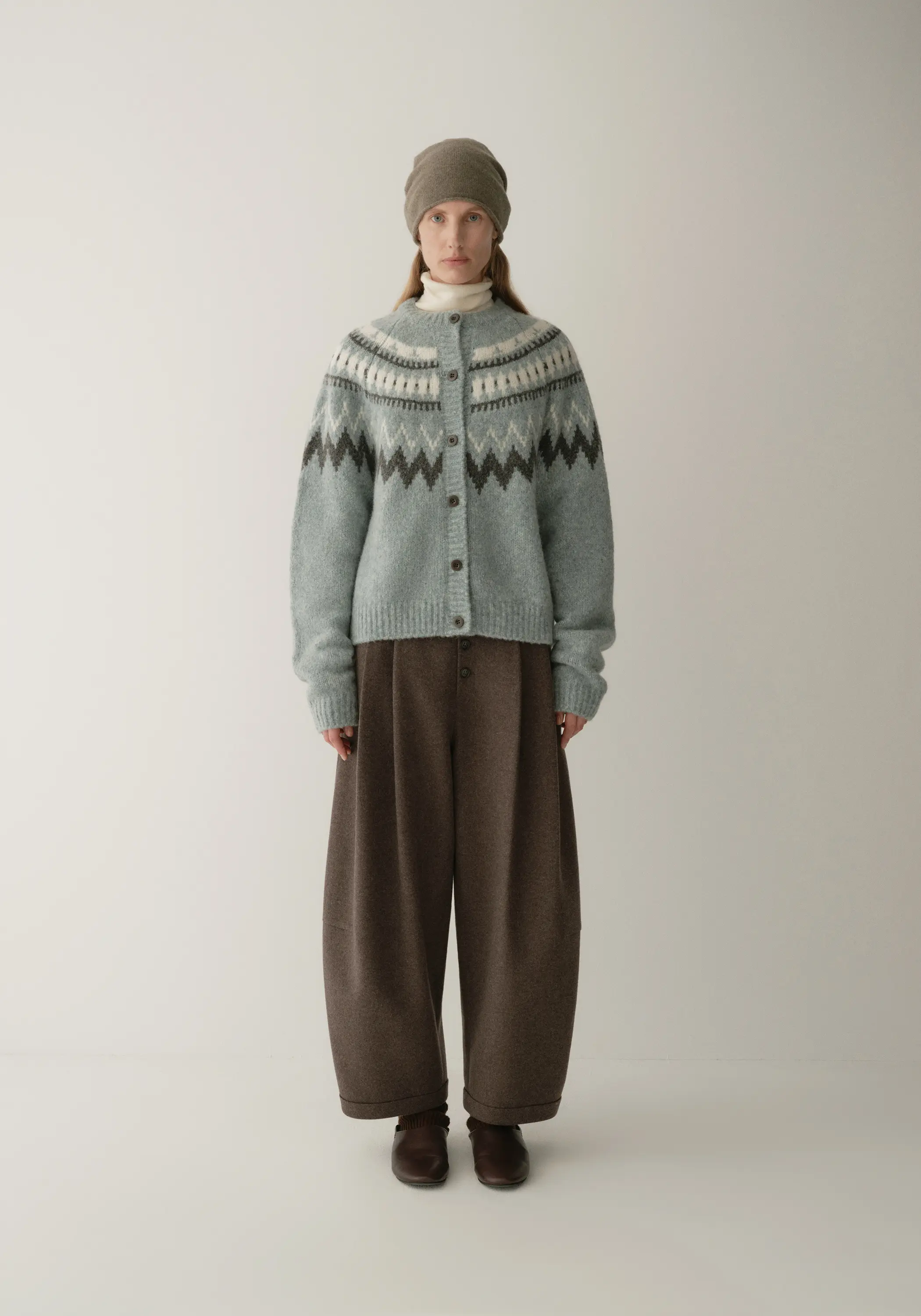 Merino Wool Fair Isle Cardigan - Image 5