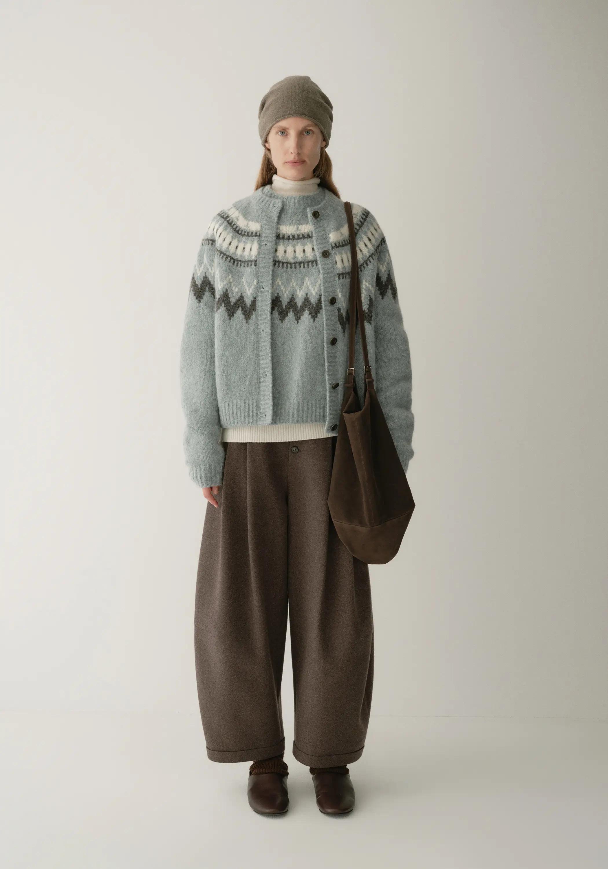 Merino Wool Fair Isle Cardigan - Image 6