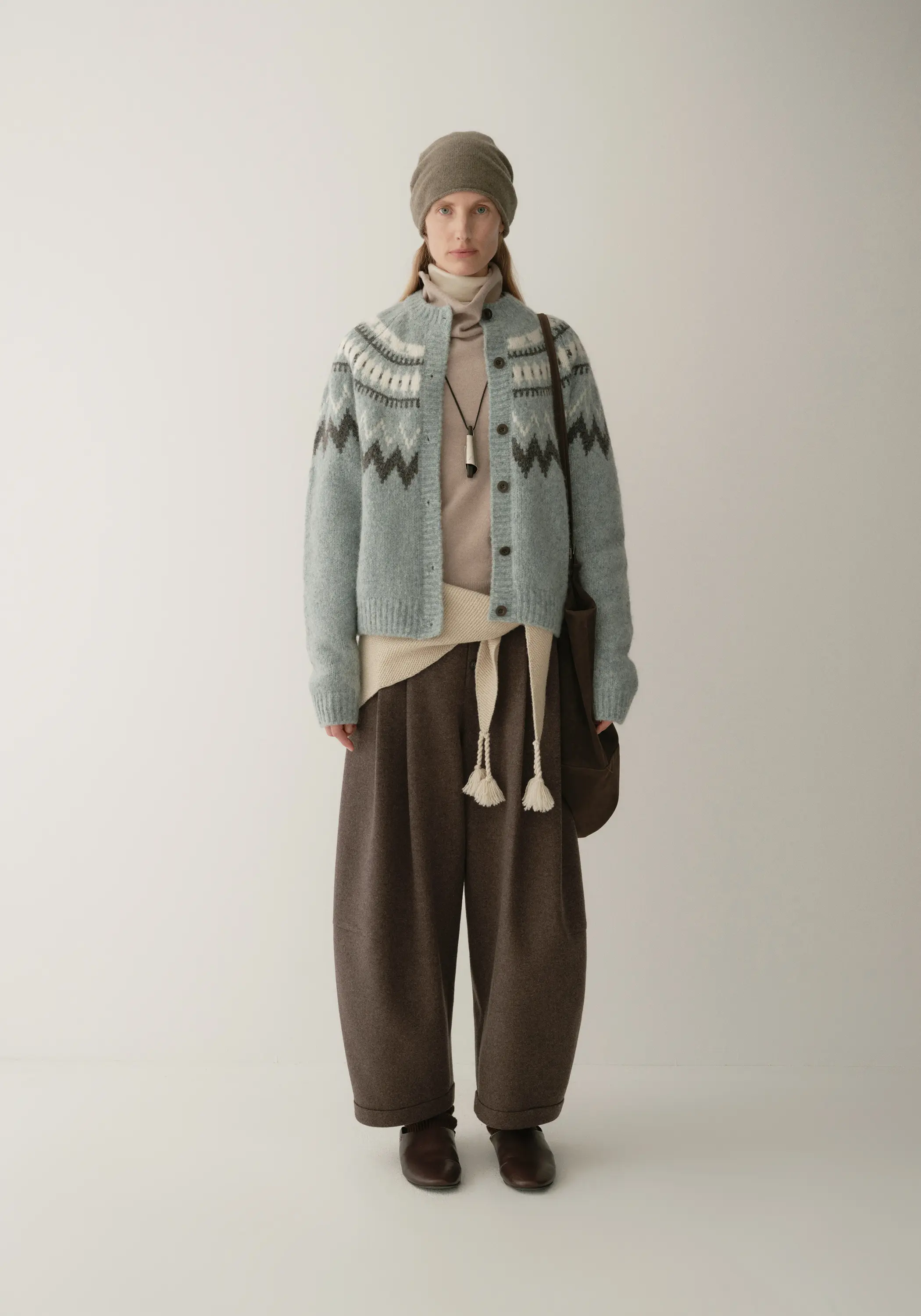 Merino Wool Fair Isle Cardigan - Image 7
