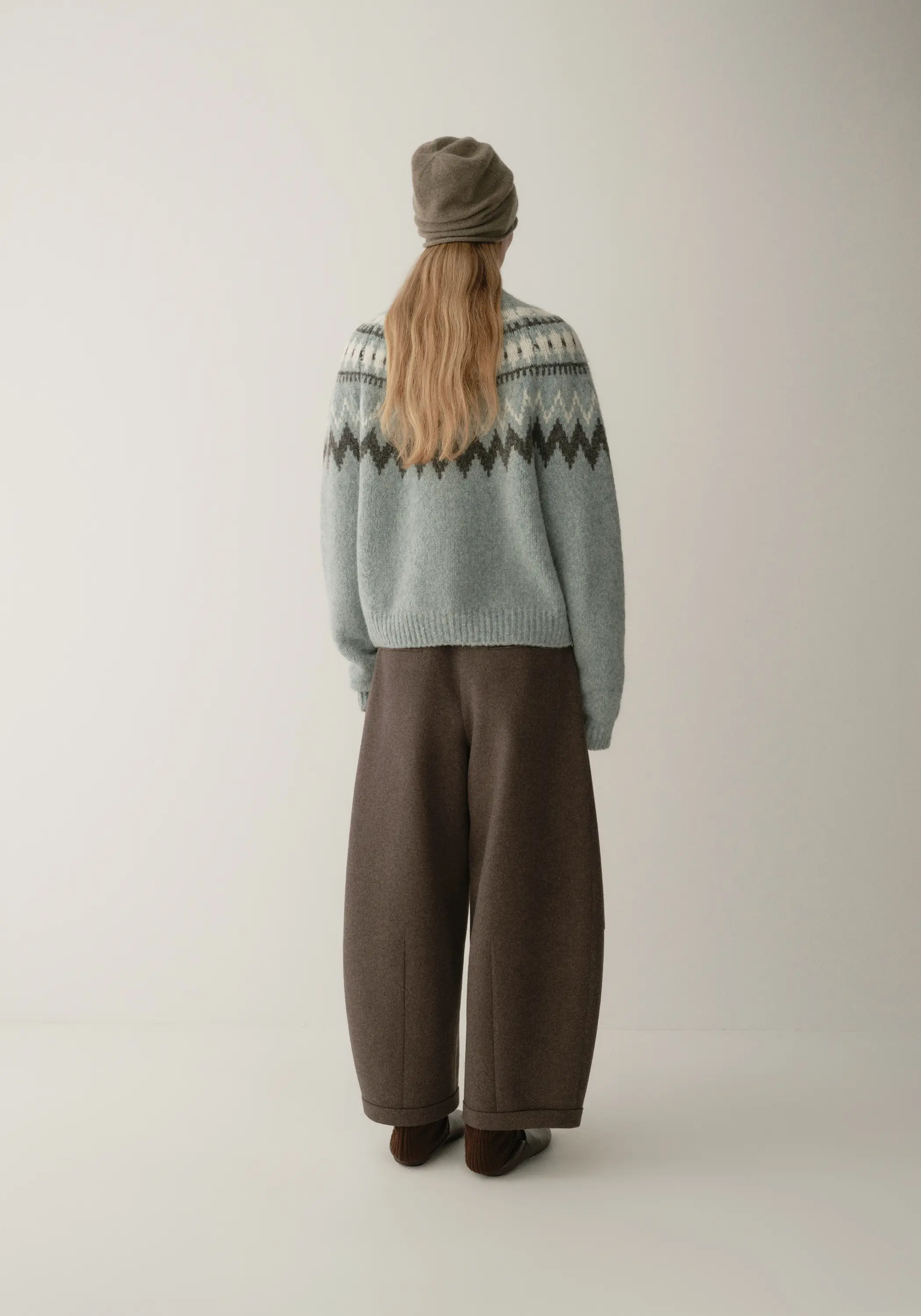 Merino Wool Fair Isle Cardigan - Image 8