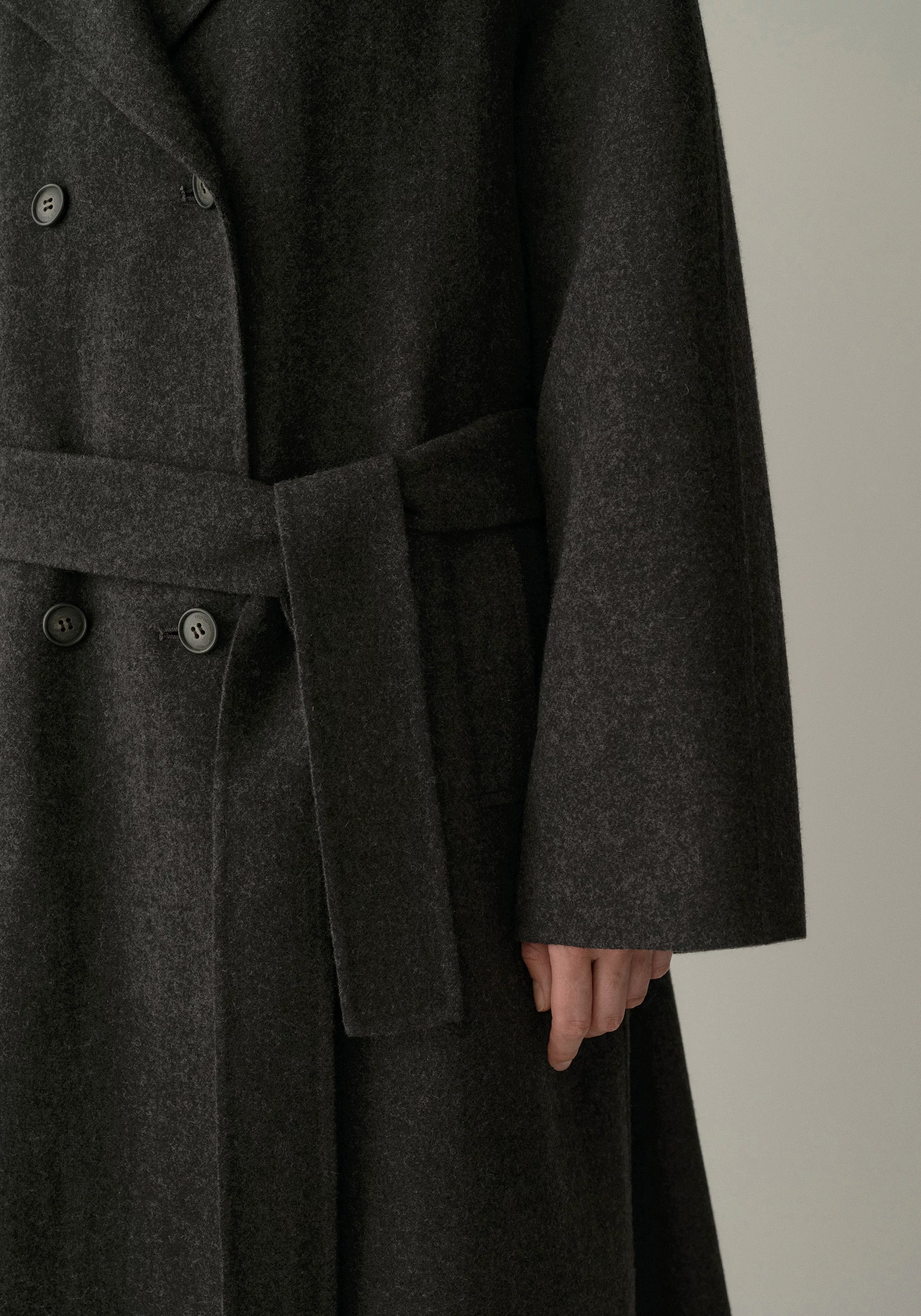 Double-faced Wool Long Coat - Image 10