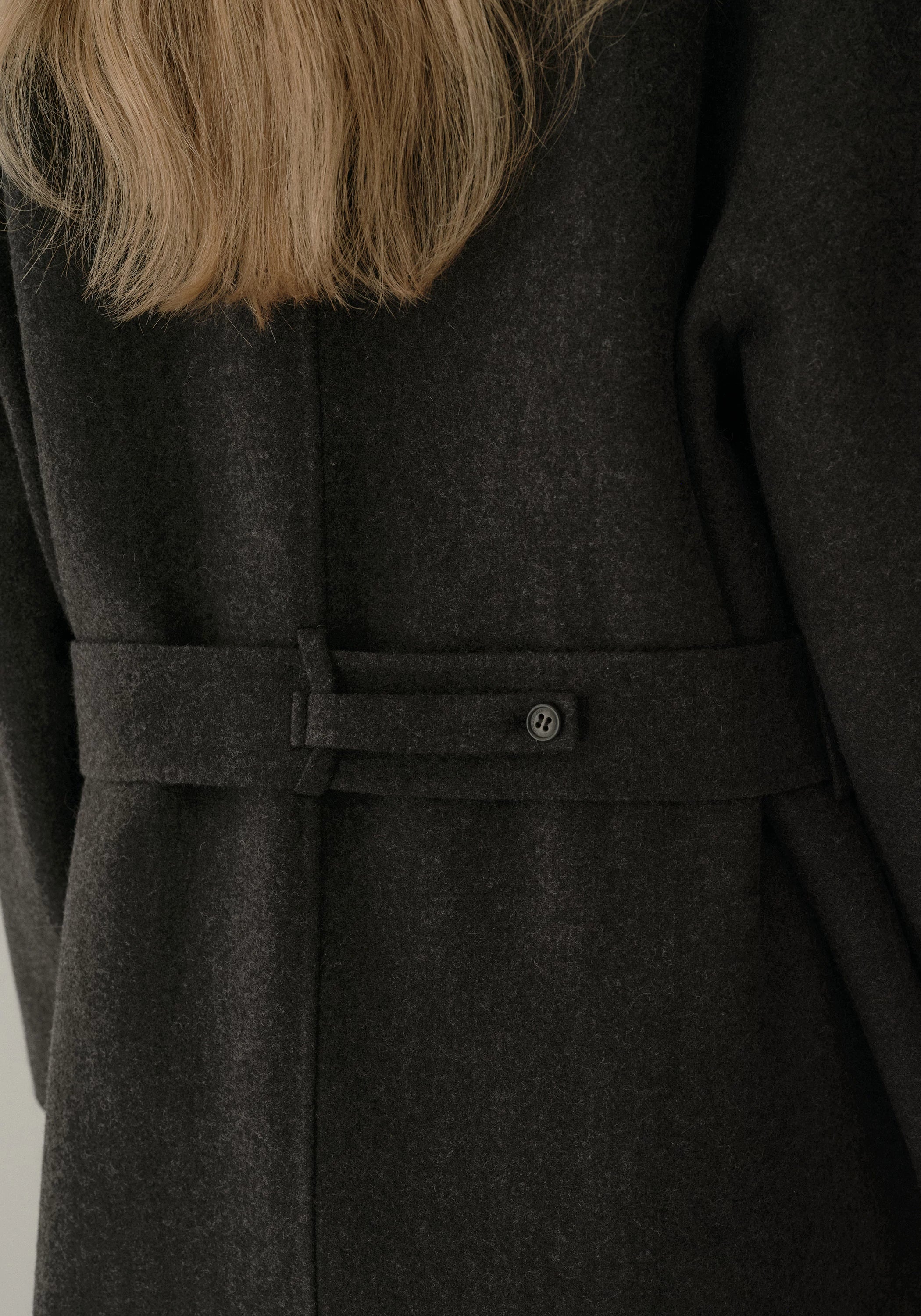 Double-faced Wool Long Coat - Image 12