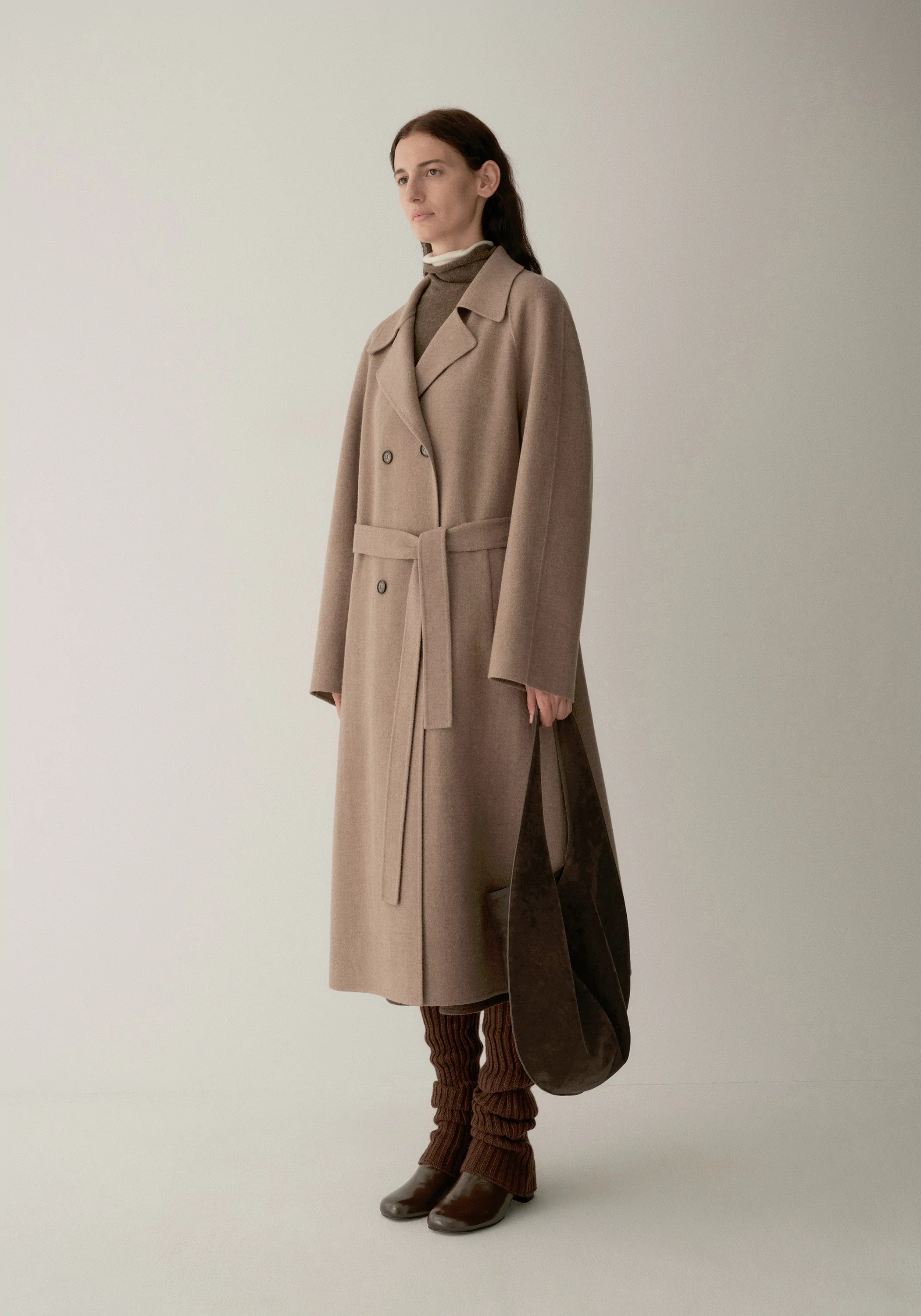 Double-faced Wool Long Coat - Image 13