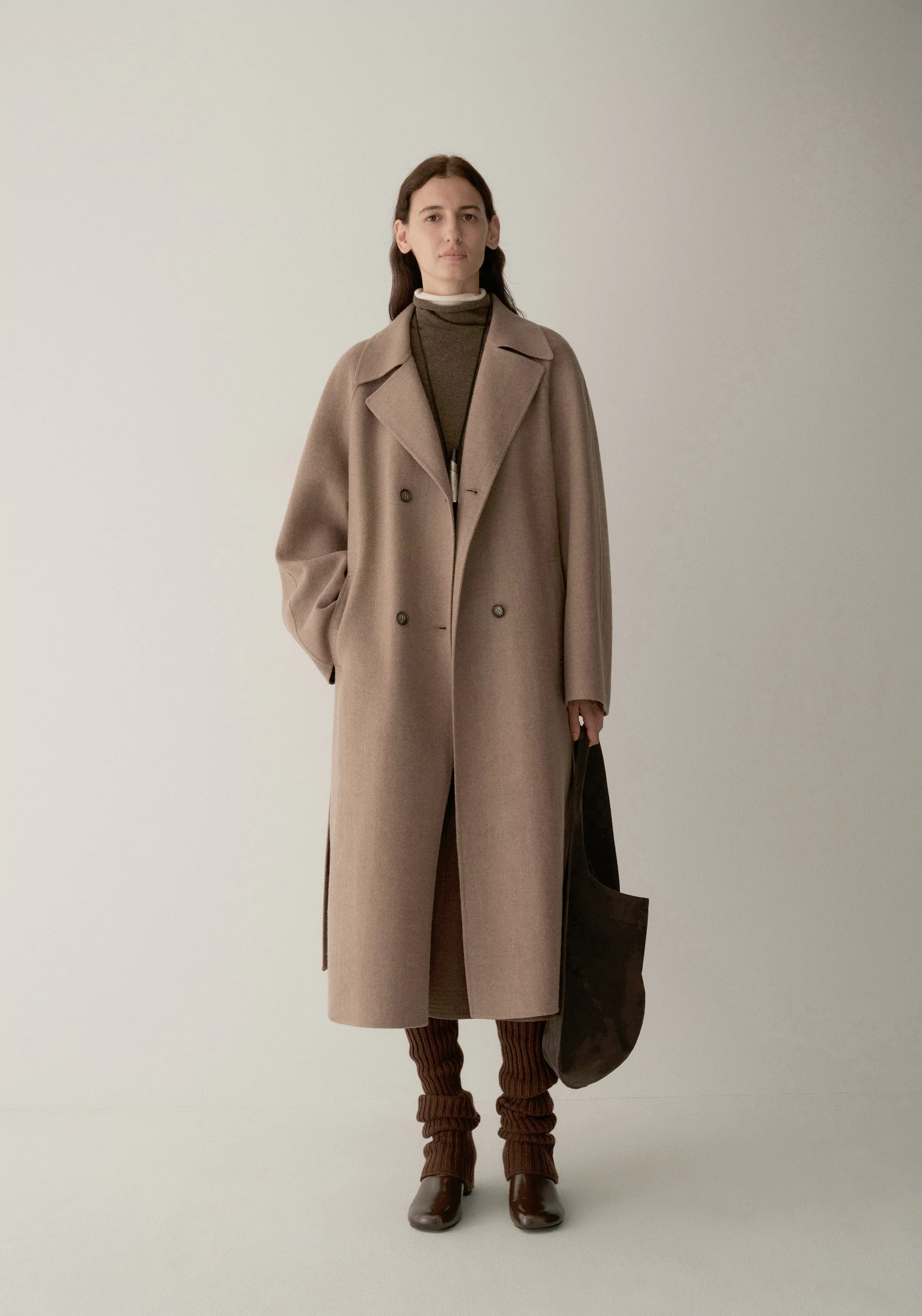 Double-faced Wool Long Coat - Image 15