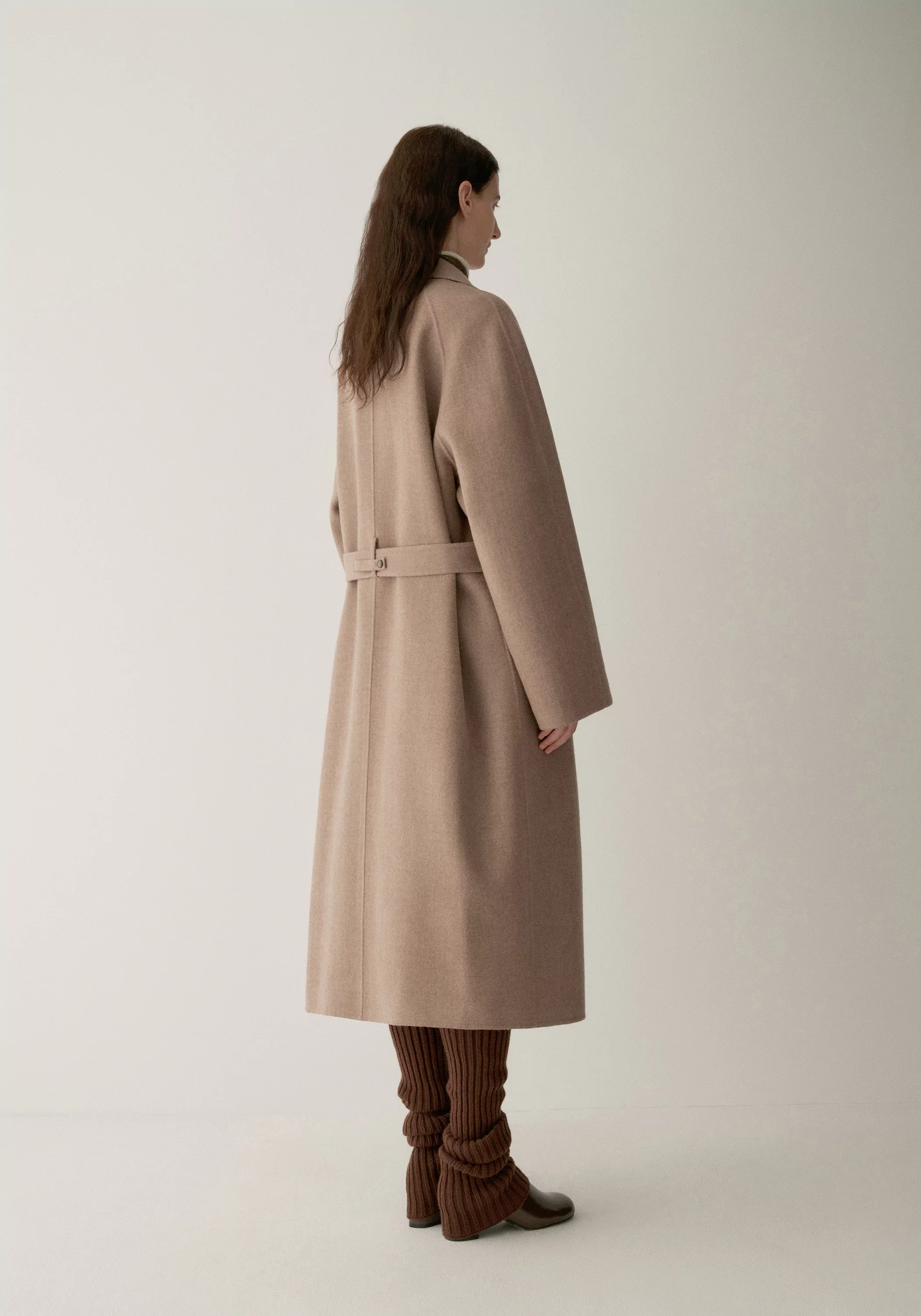 Double-faced Wool Long Coat - Image 16