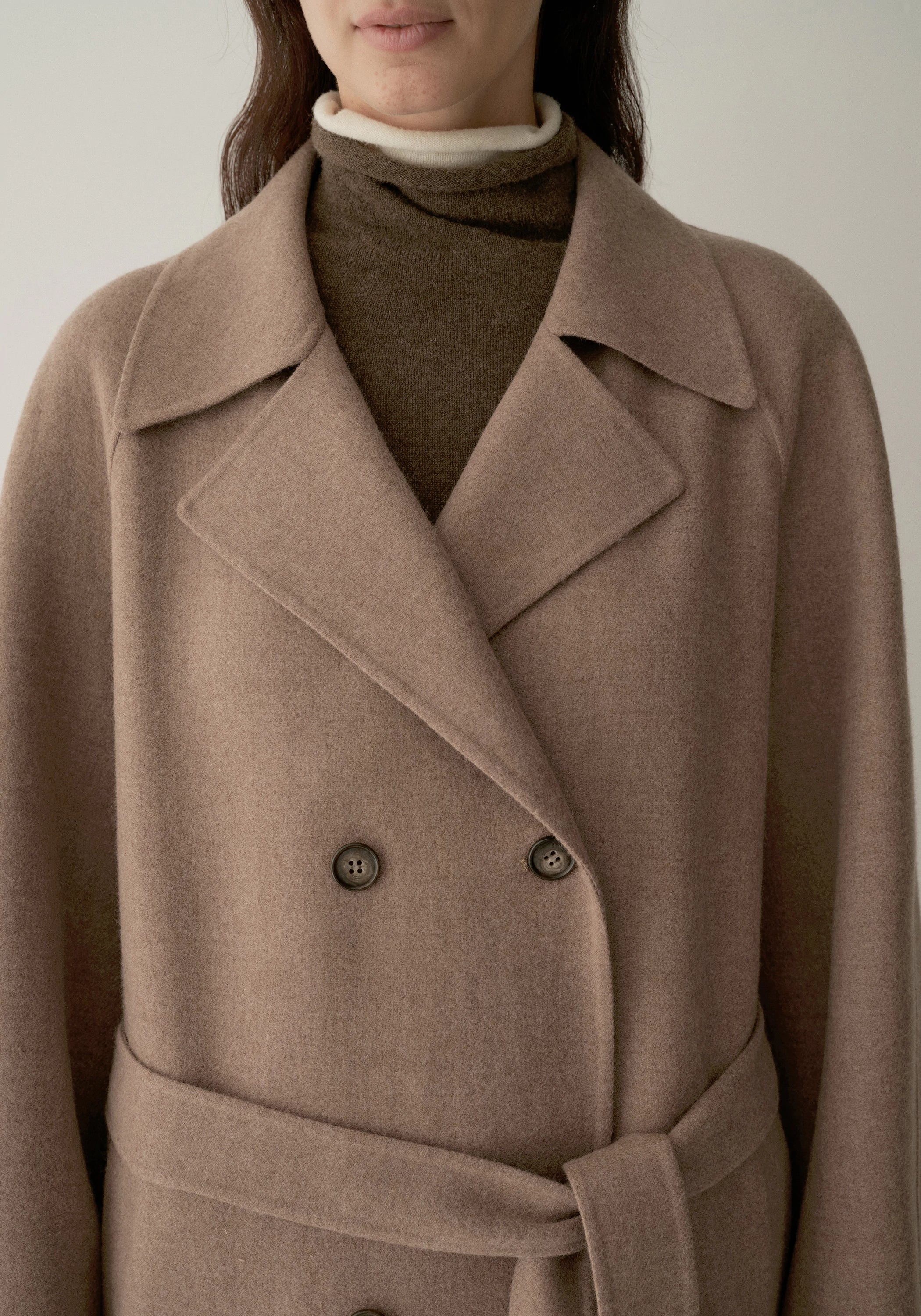 Double-faced Wool Long Coat - Image 19