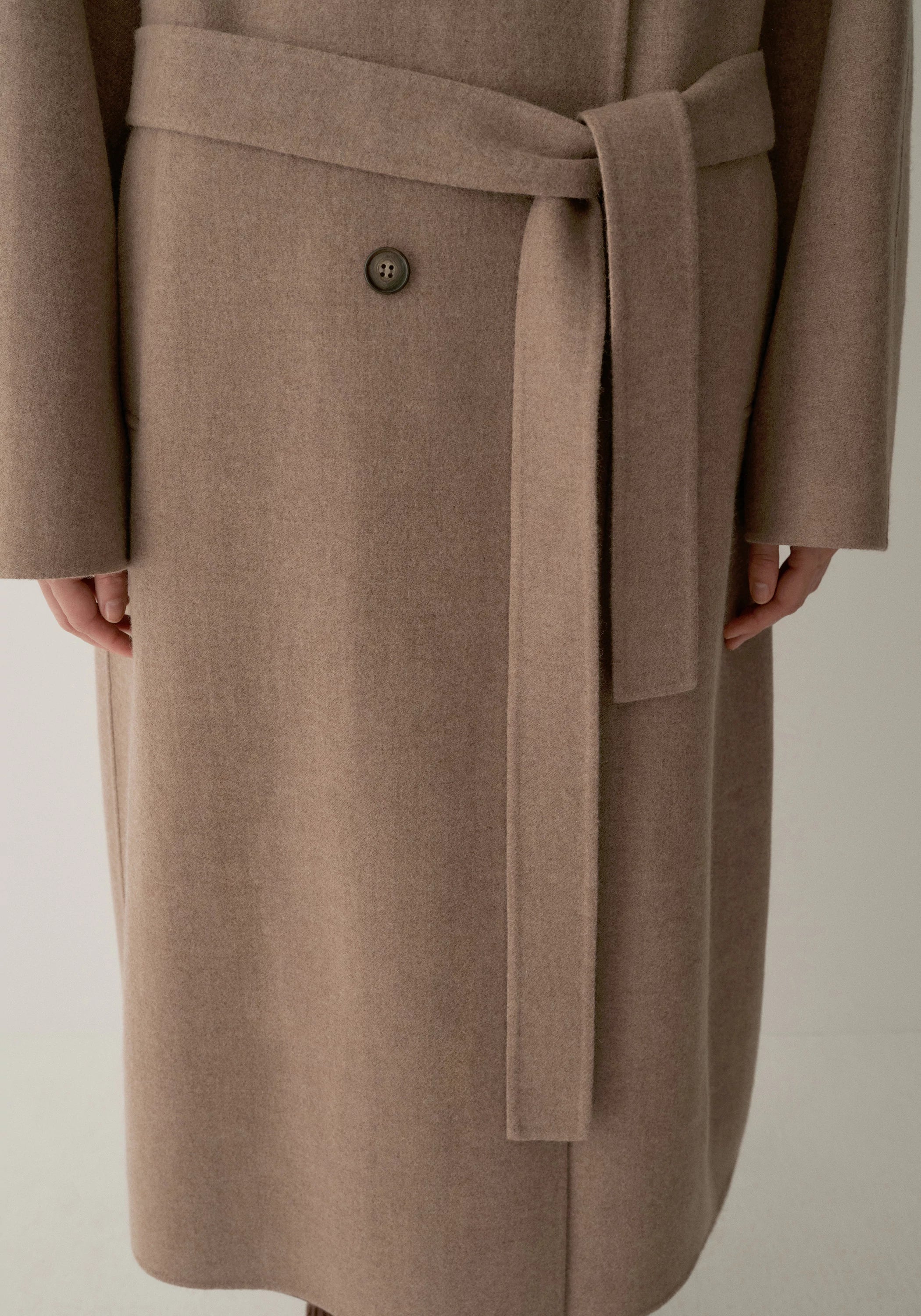 Double-faced Wool Long Coat - Image 20