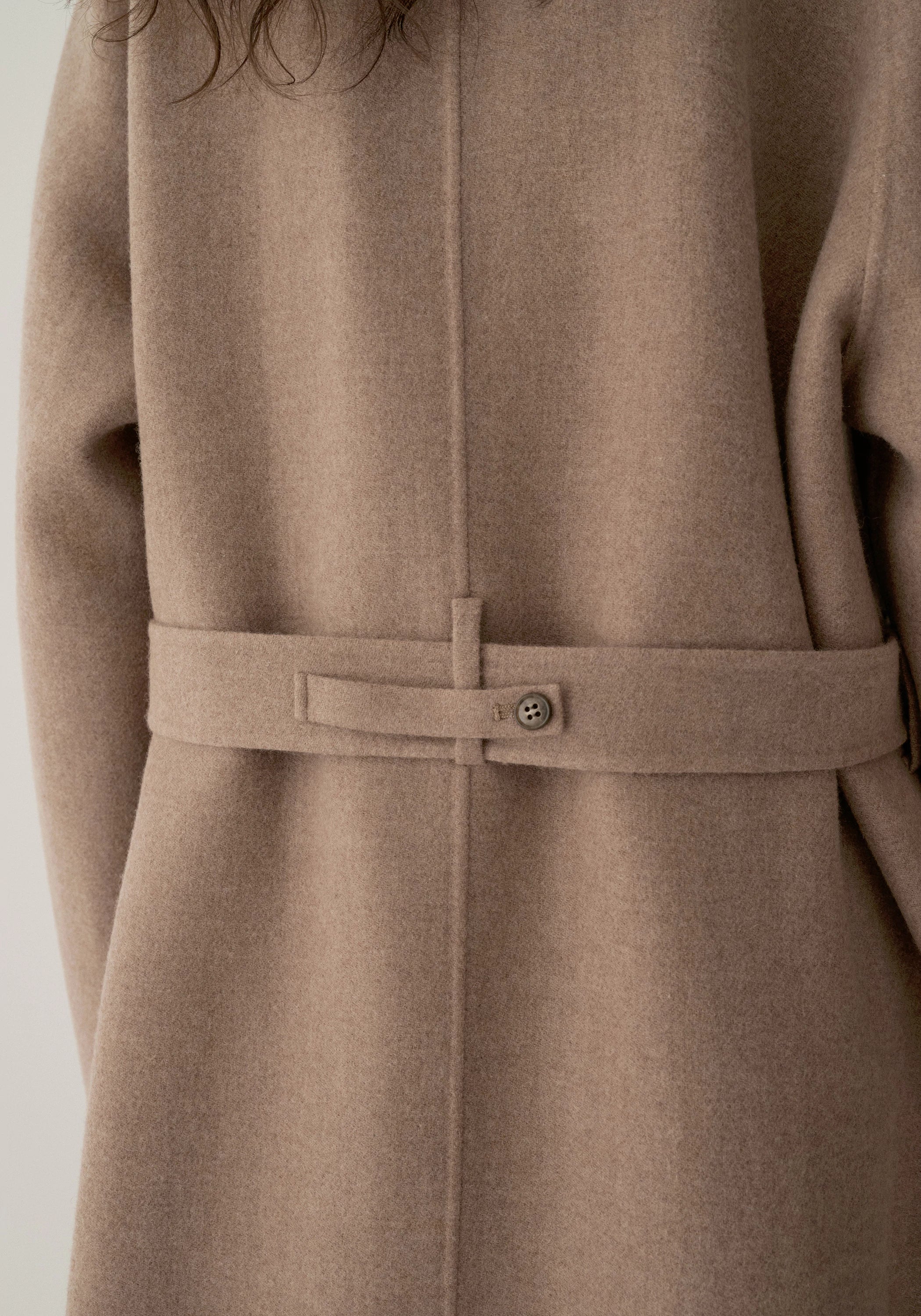 Double-faced Wool Long Coat - Image 22