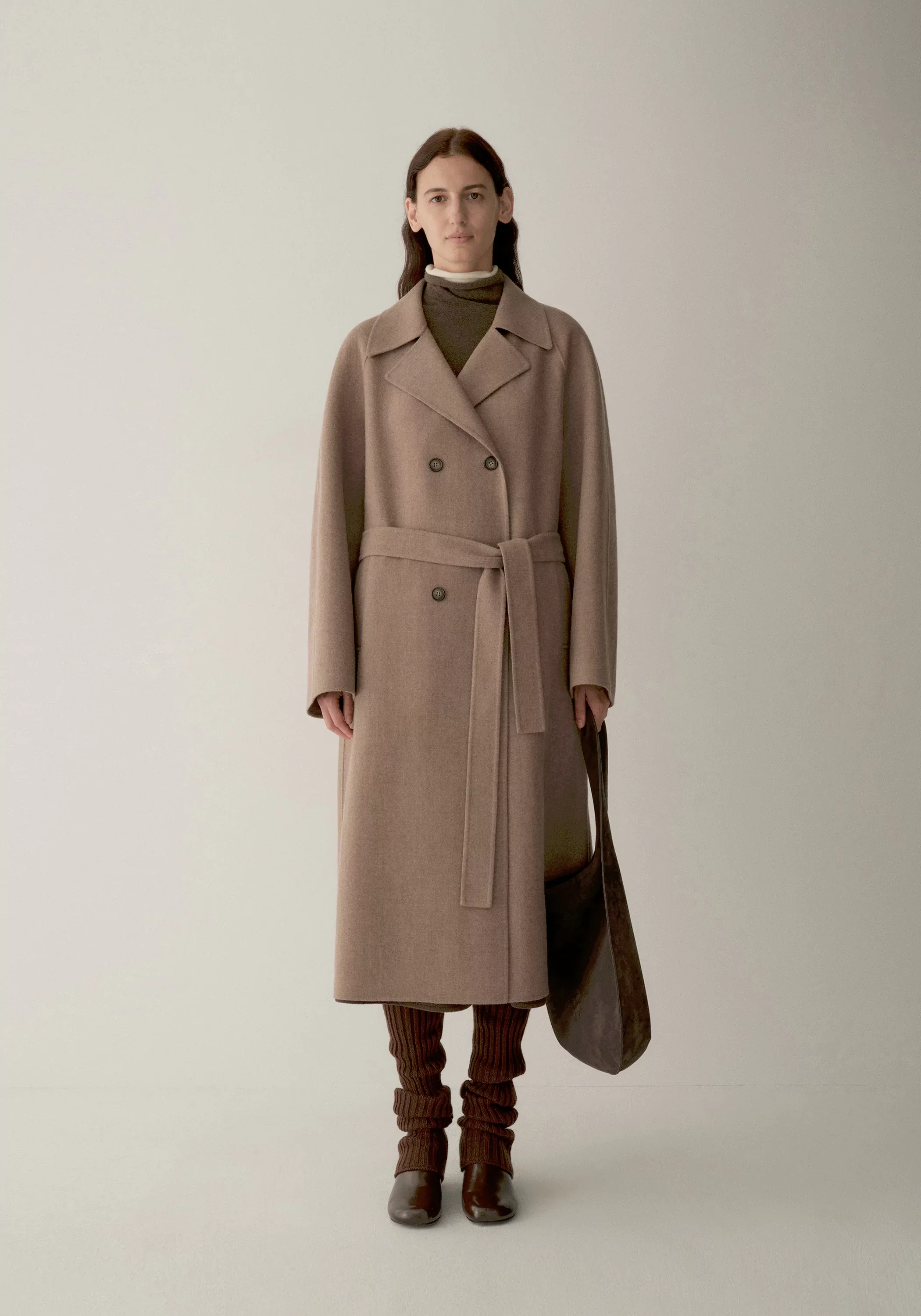 Double-faced Wool Long Coat - Image 3