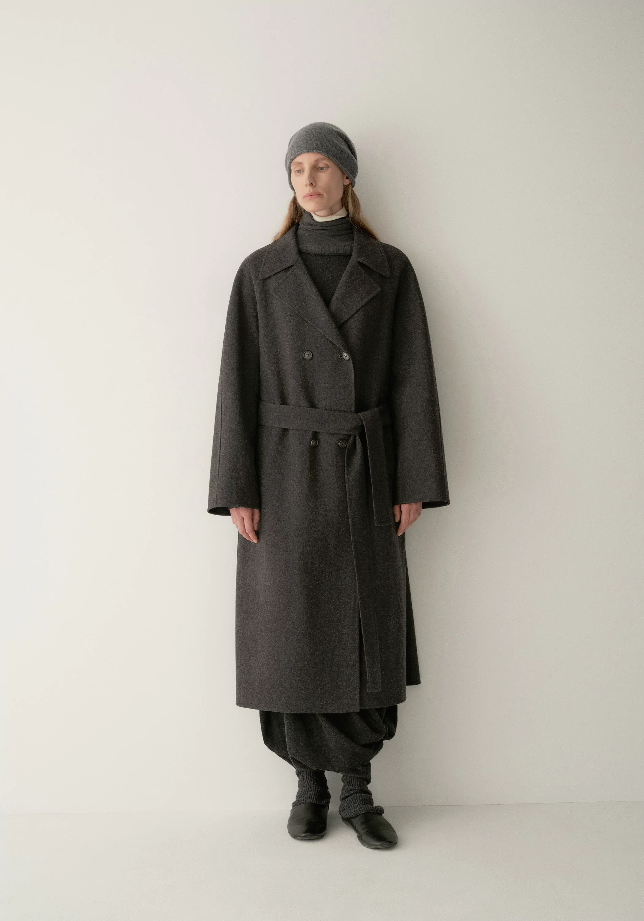 Double-faced Wool Long Coat - Image 5