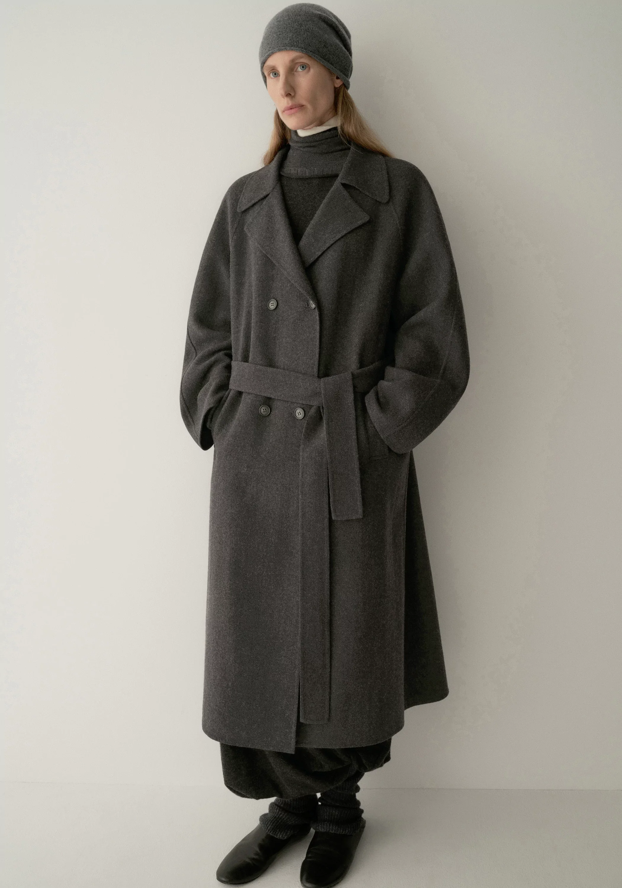 Double-faced Wool Long Coat - Image 6