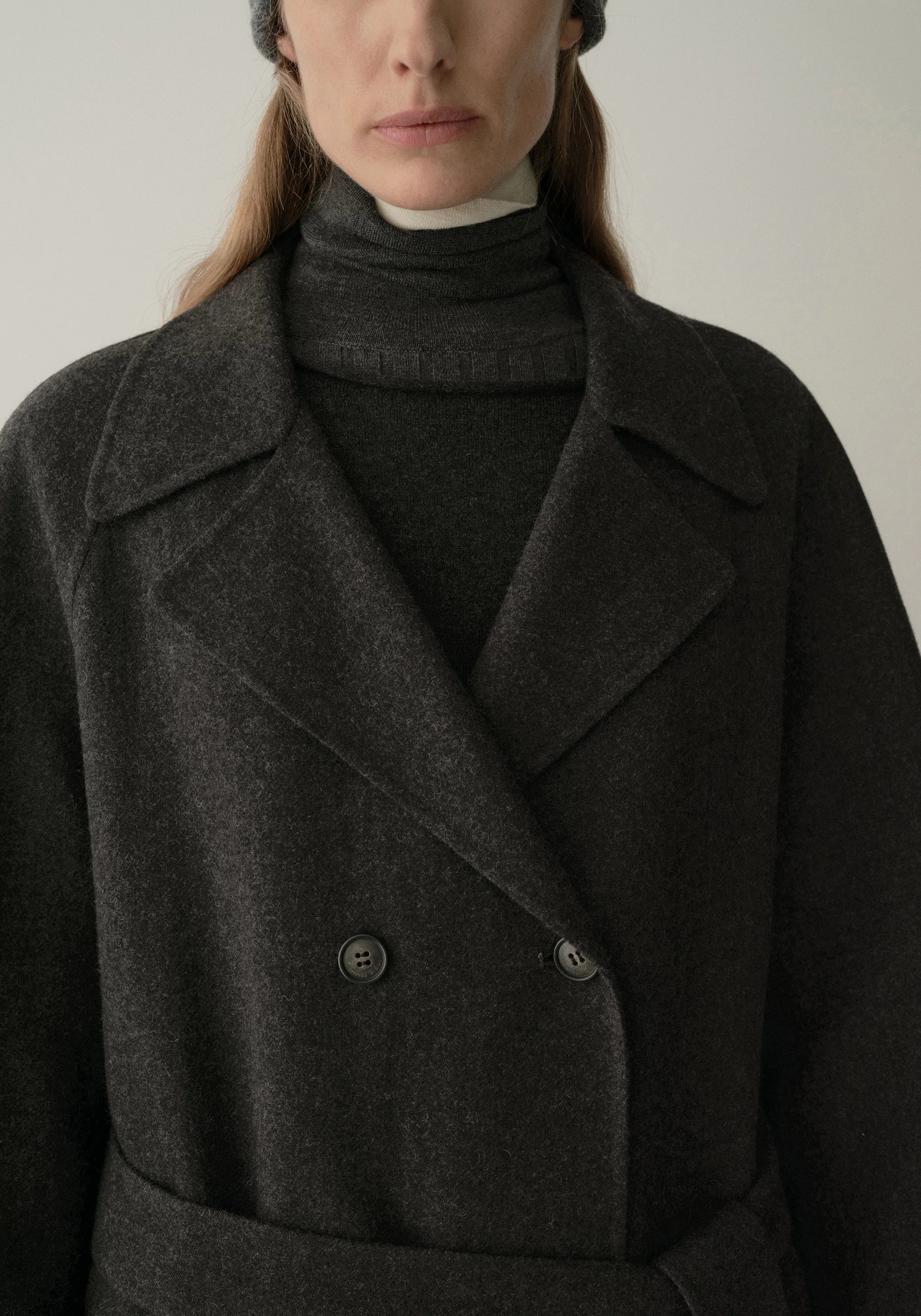Double-faced Wool Long Coat - Image 8