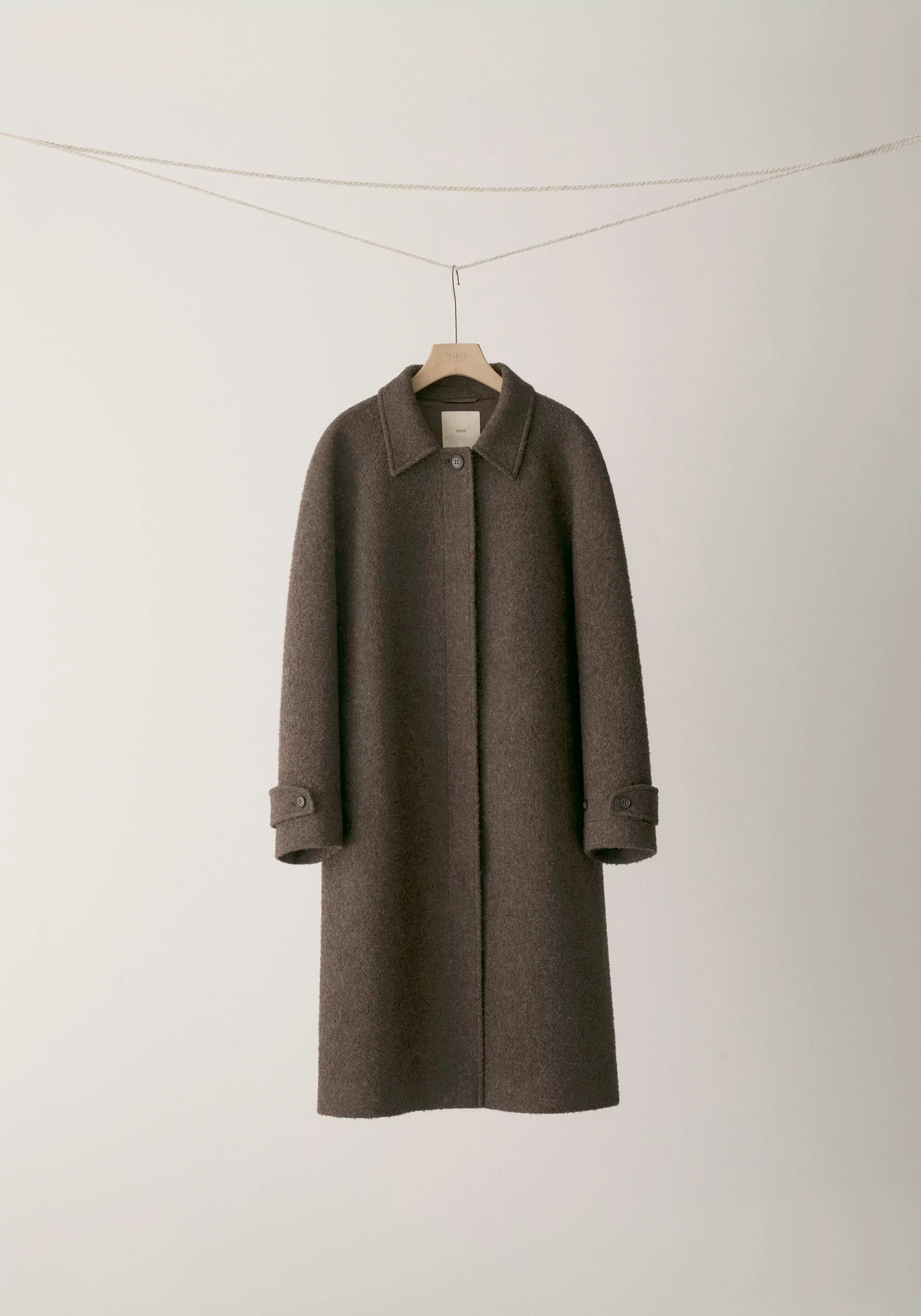 Alpaca Wool Twill Long Coat - Image 25