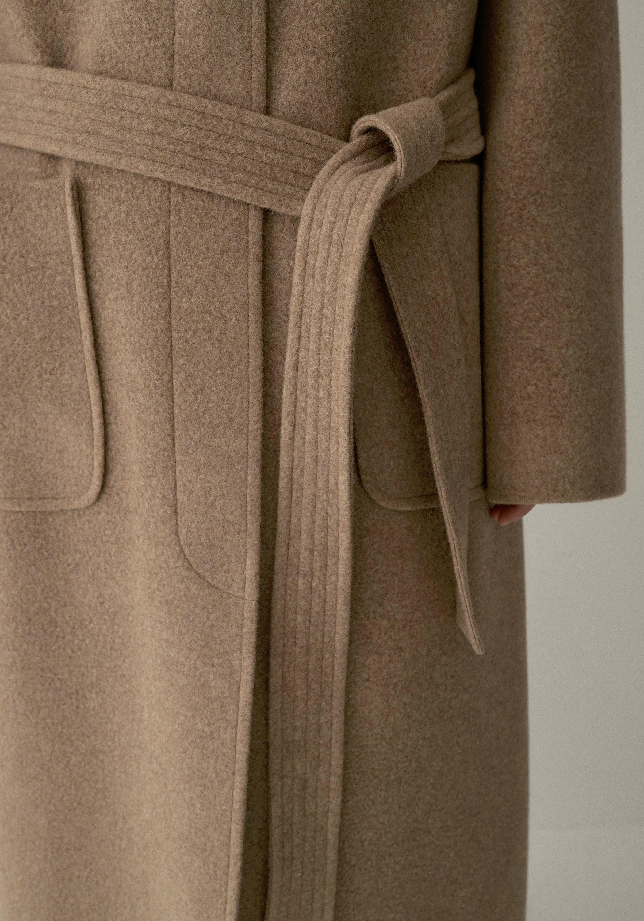 High-twist Wool Stand-collar Coat - Image 10