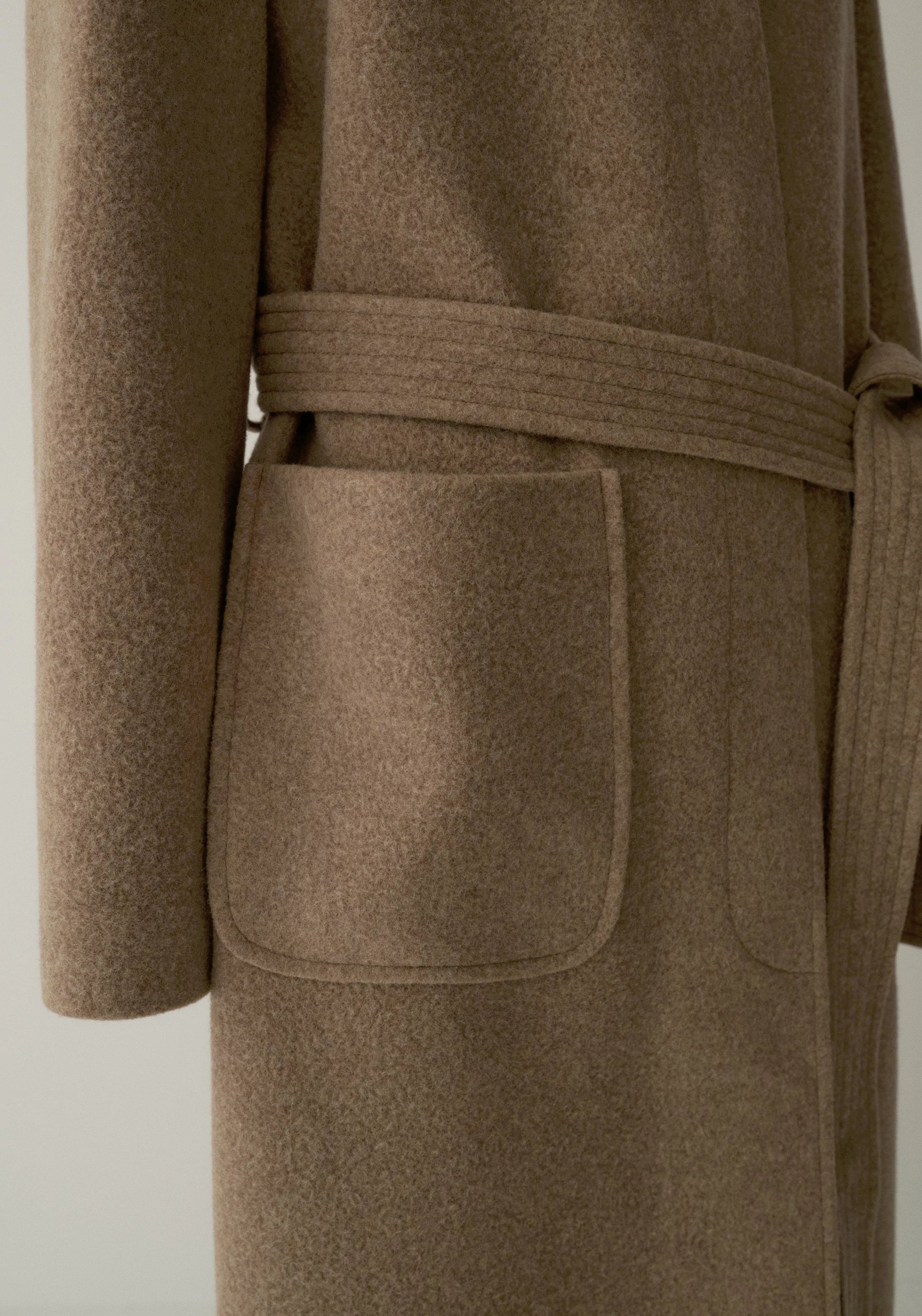 High-twist Wool Stand-collar Coat - Image 11