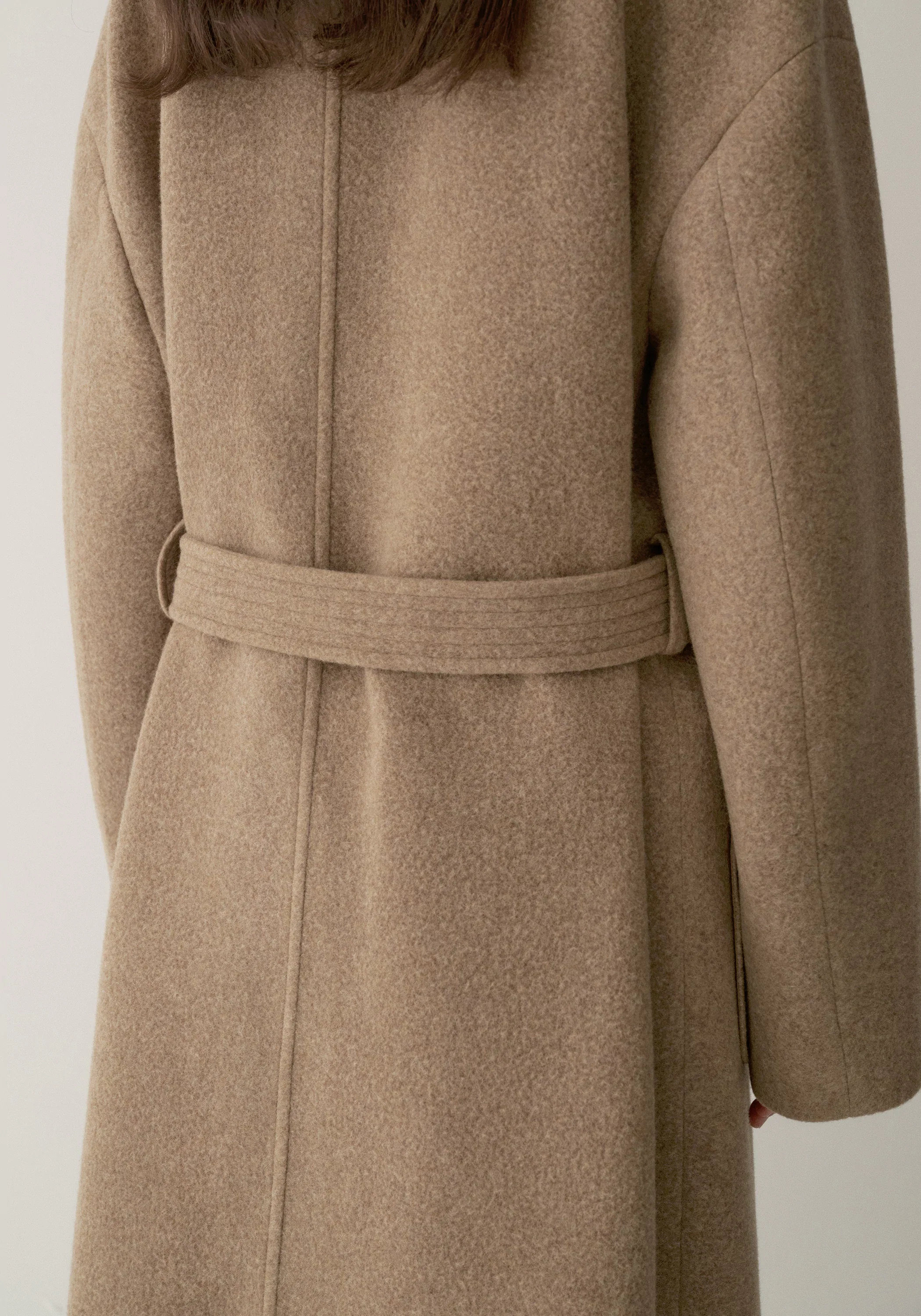 High-twist Wool Stand-collar Coat - Image 12