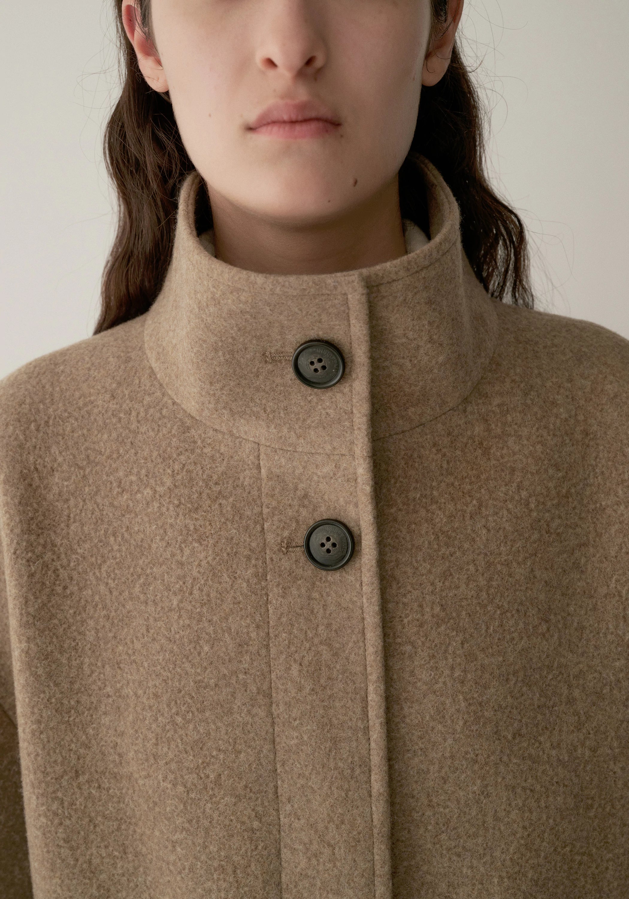 High-twist Wool Stand-collar Coat - Image 9