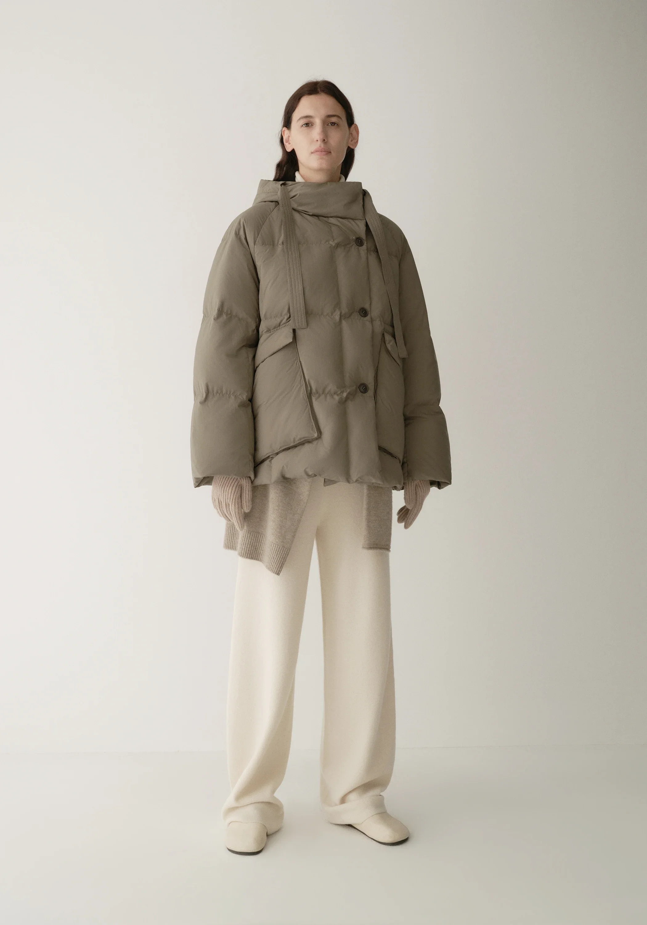 Drawstring Hooded Short Down Jacket - Image 2