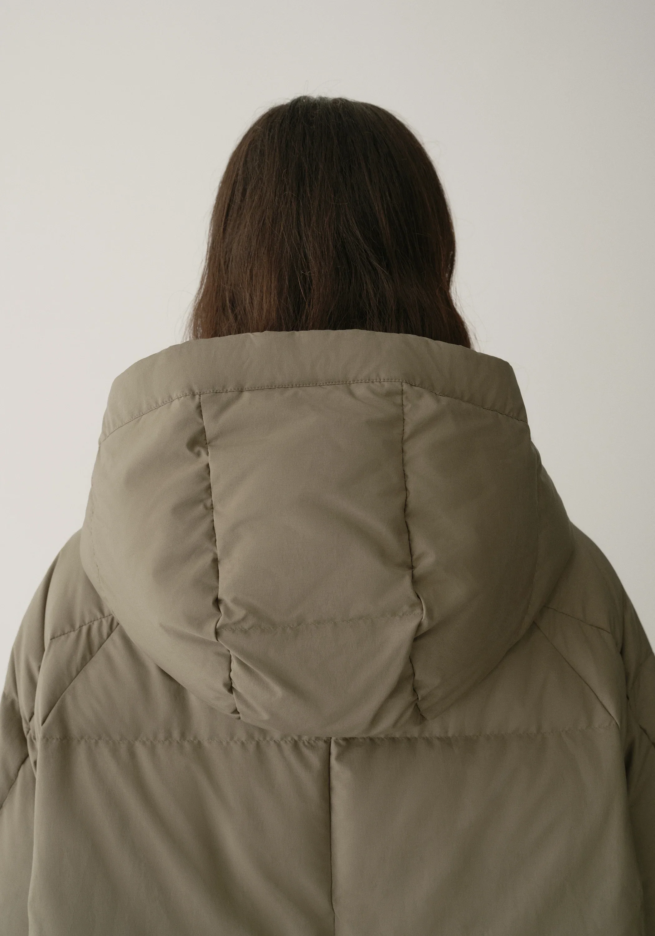Drawstring Hooded Long Down Jacket - Image 18