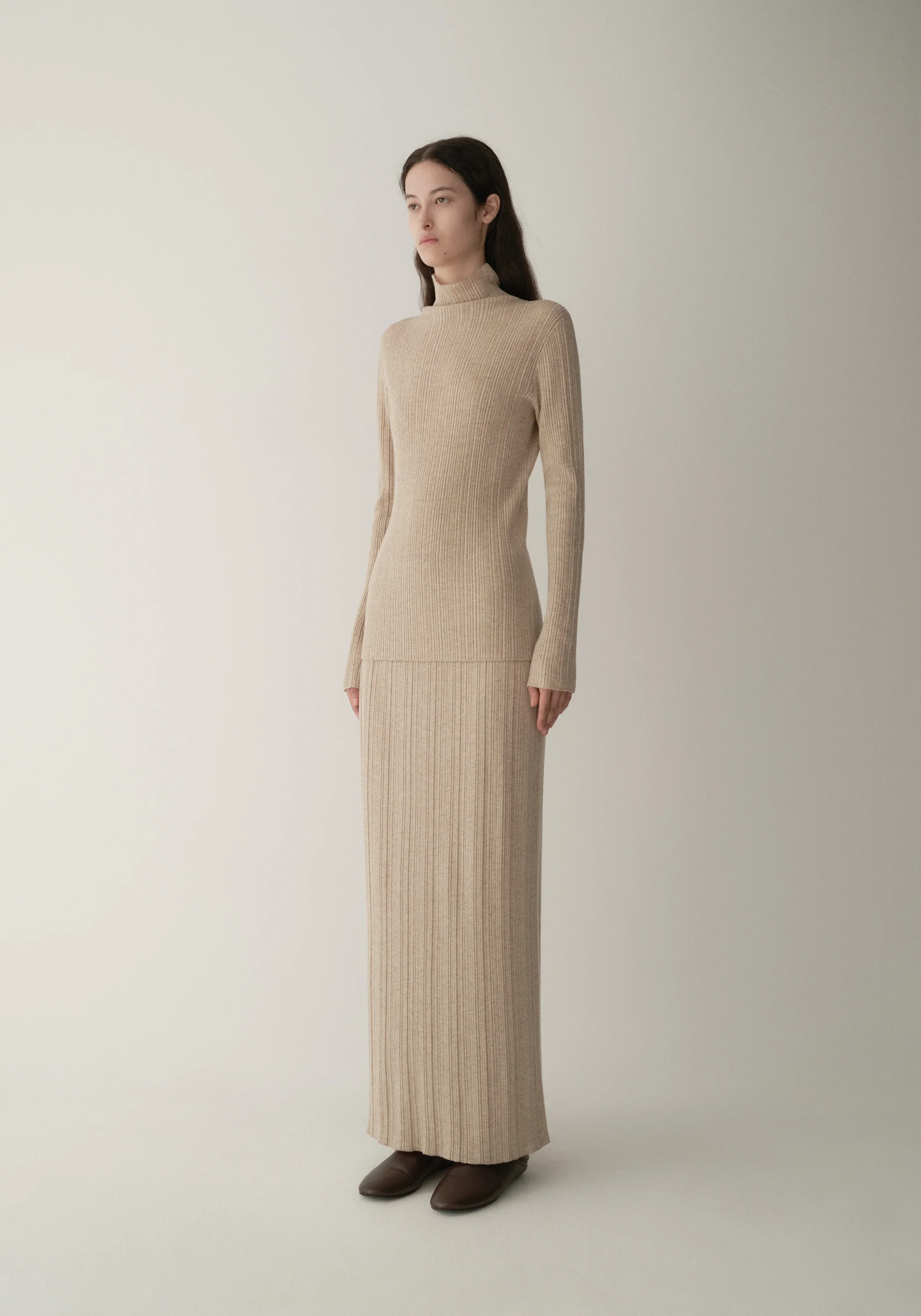 Merino Wool Striped Skirt - Image 15