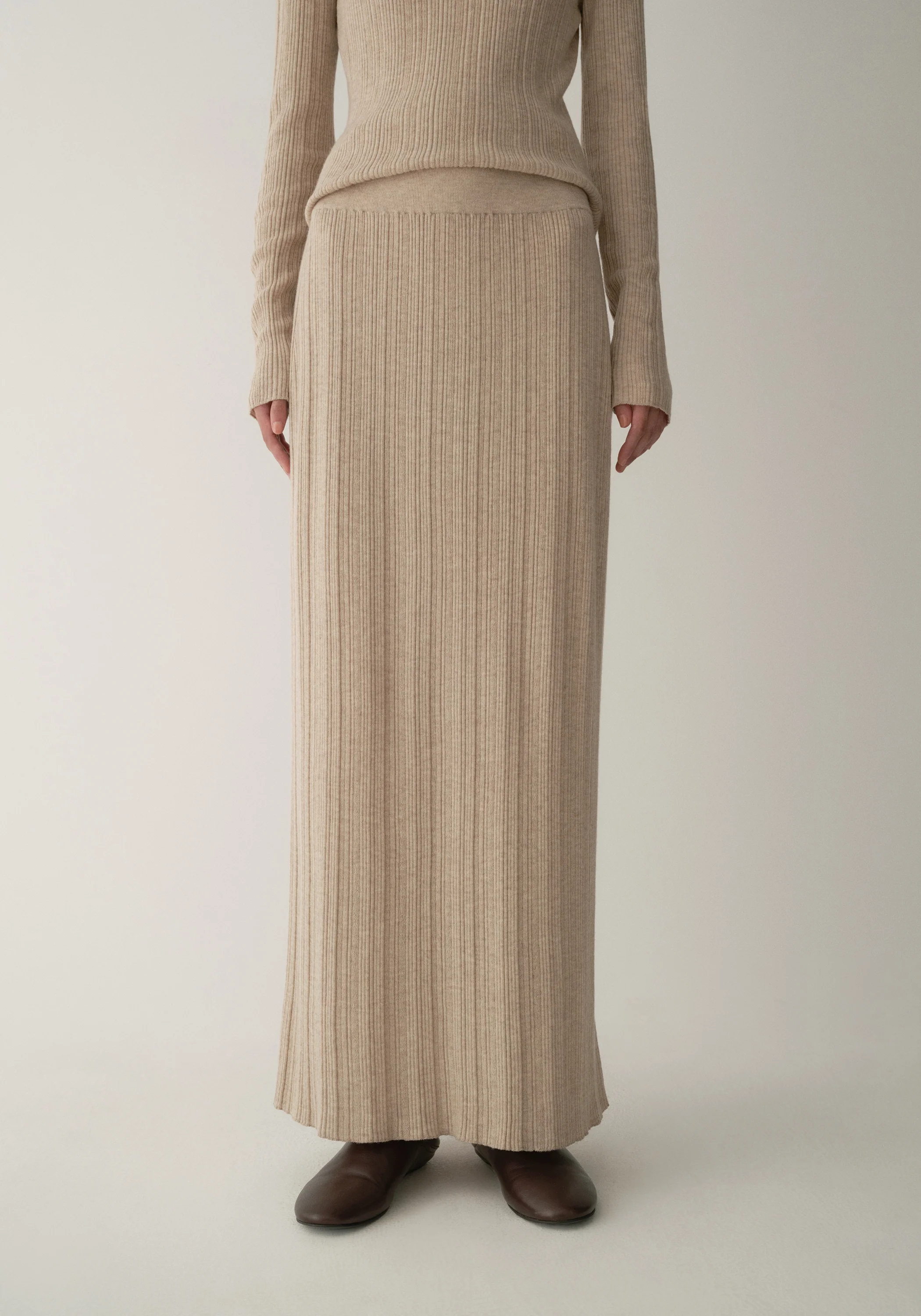 Merino Wool Striped Skirt - Image 18