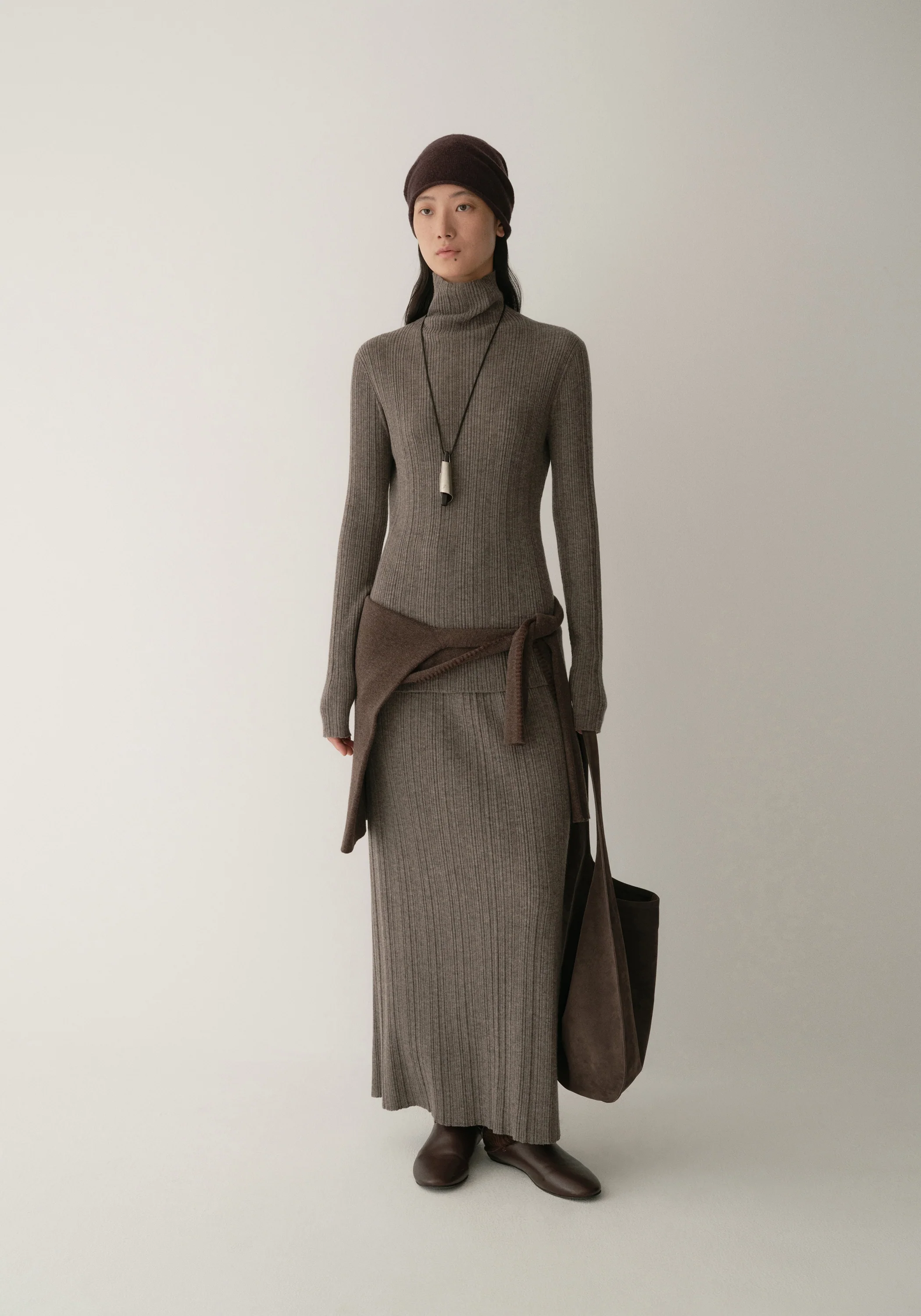 Merino Wool Striped Skirt - Image 2