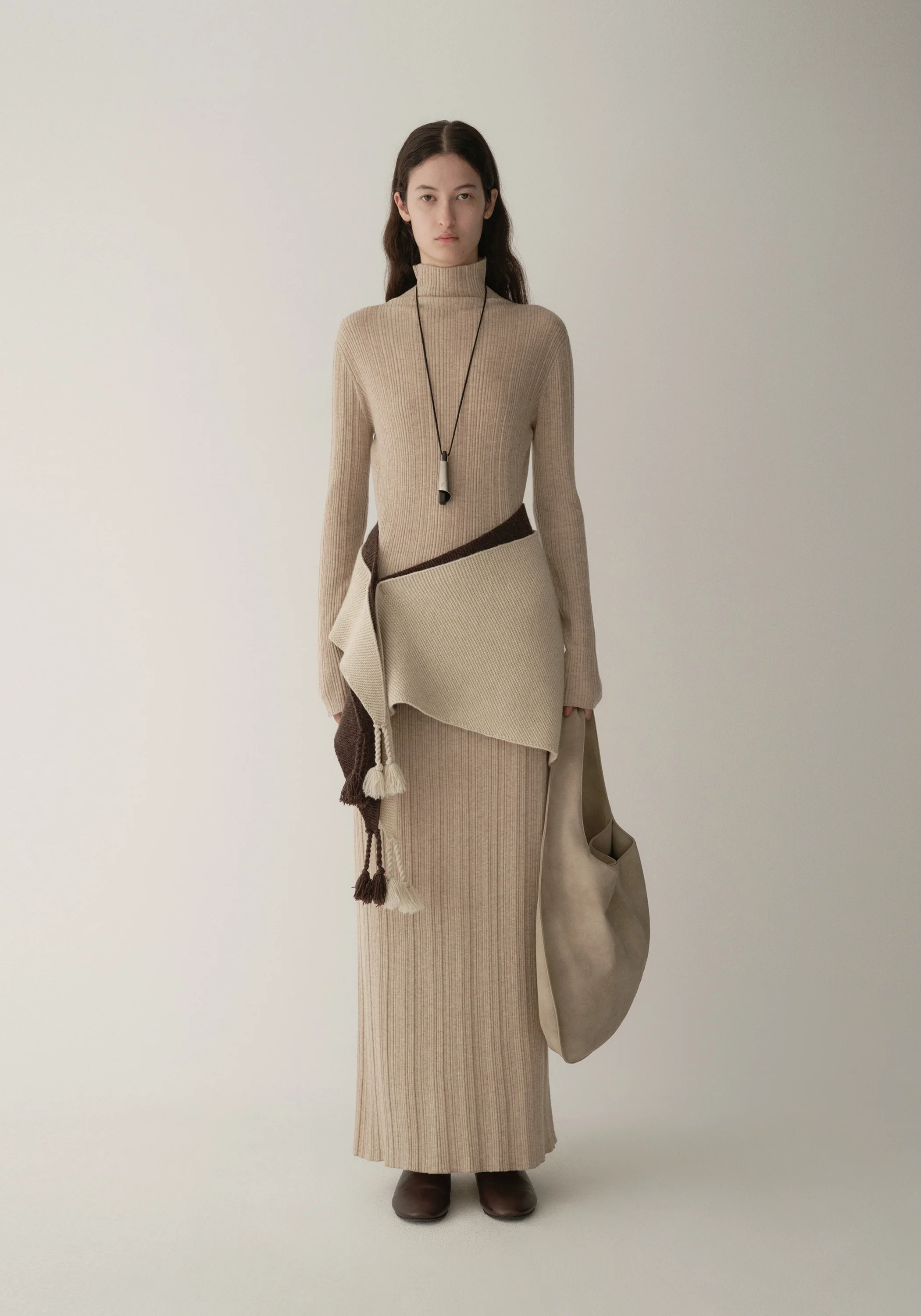 Merino Wool Striped Skirt - Image 3