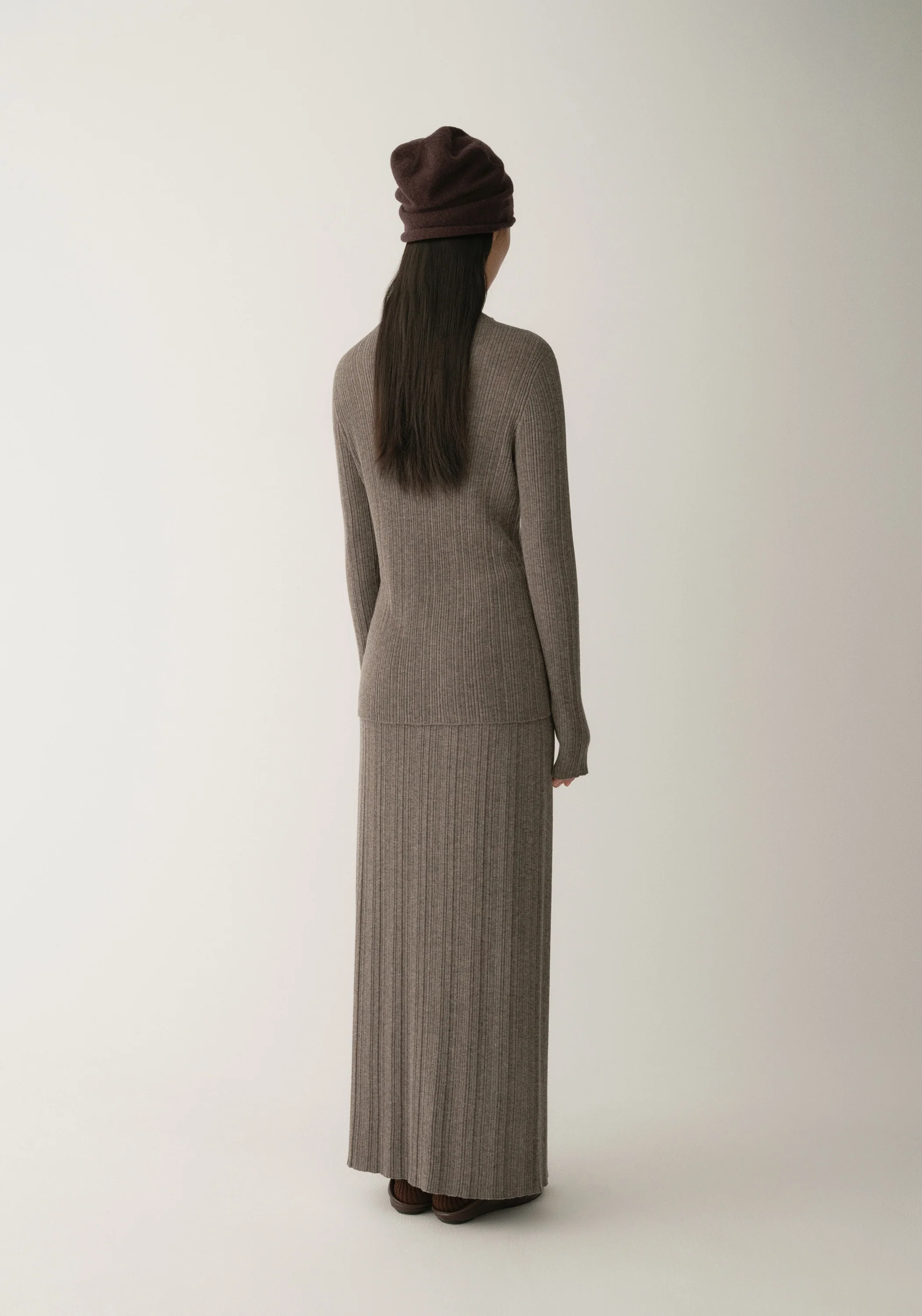 Merino Wool Striped Skirt - Image 5