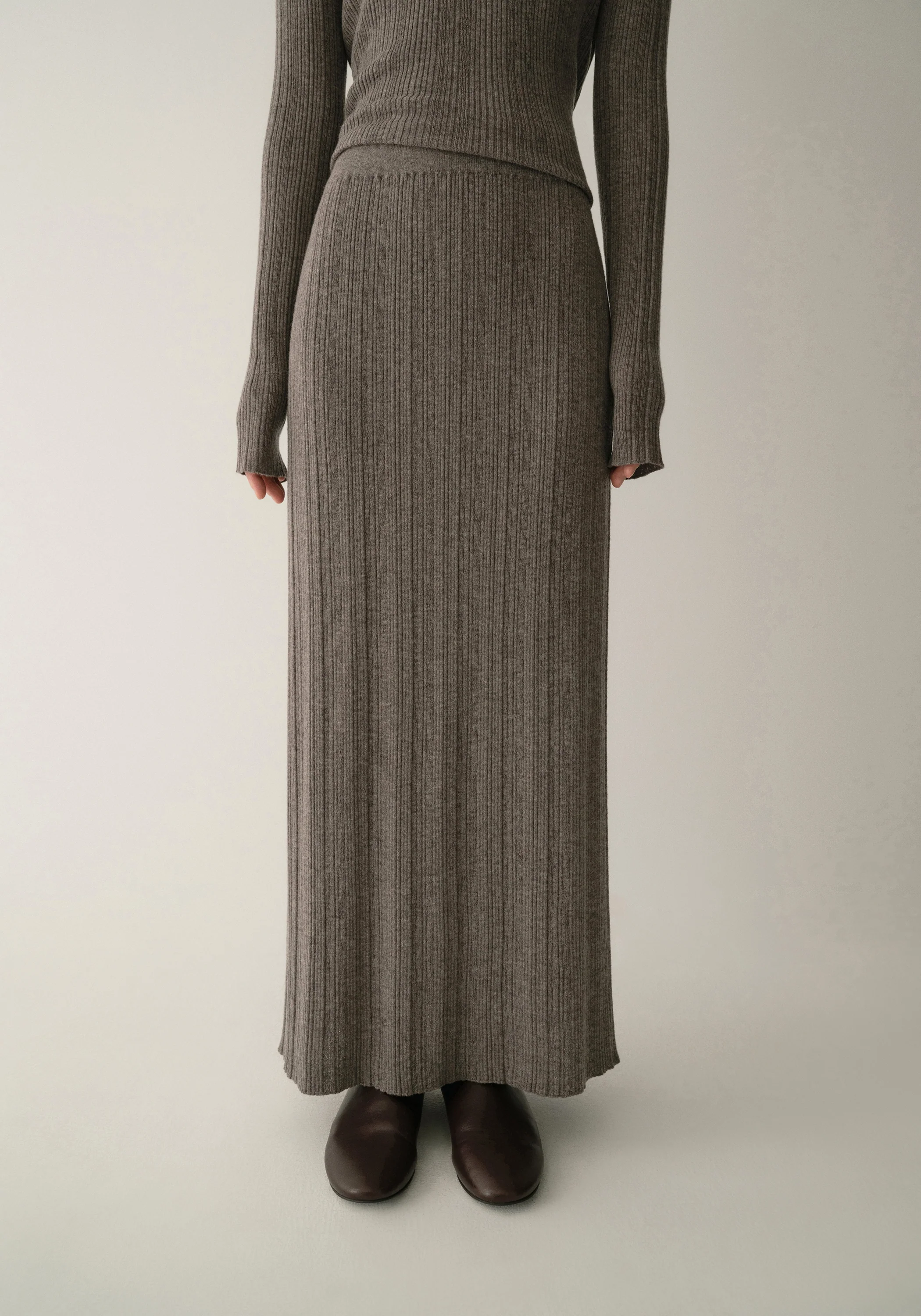 Merino Wool Striped Skirt - Image 7
