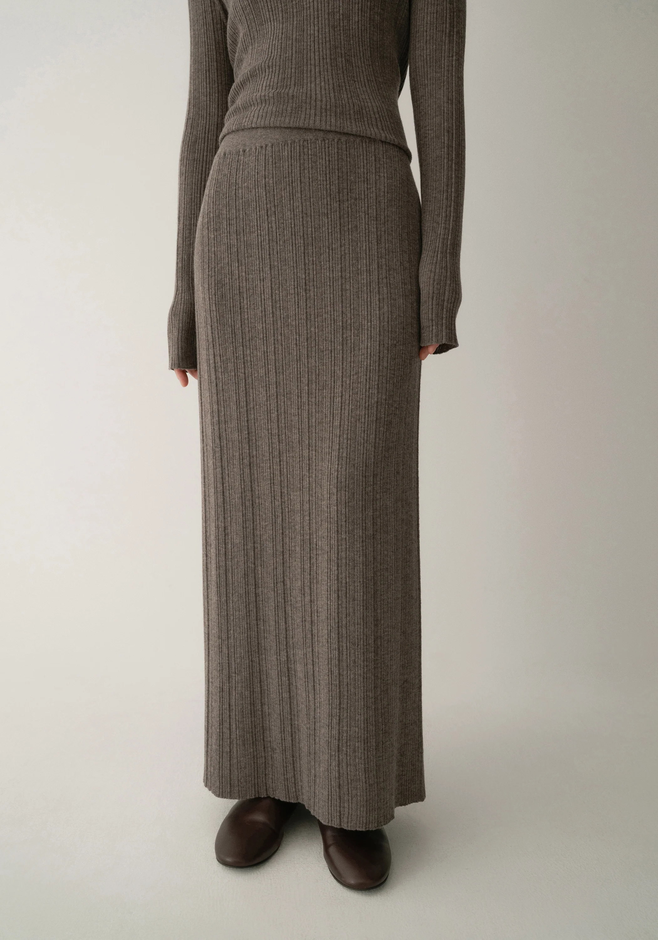 Merino Wool Striped Skirt - Image 8