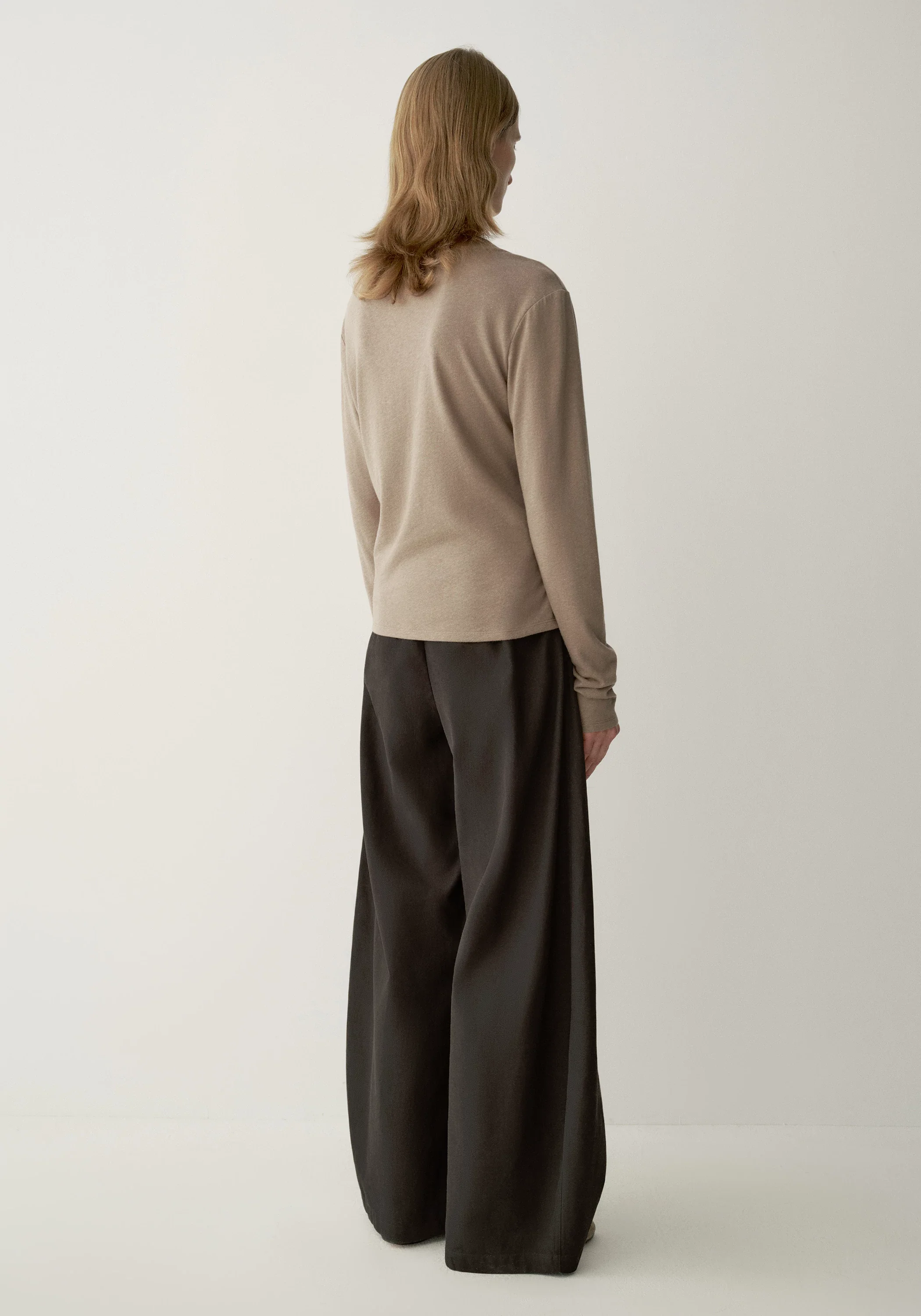 Side-slit Long-sleeve Top - Image 5