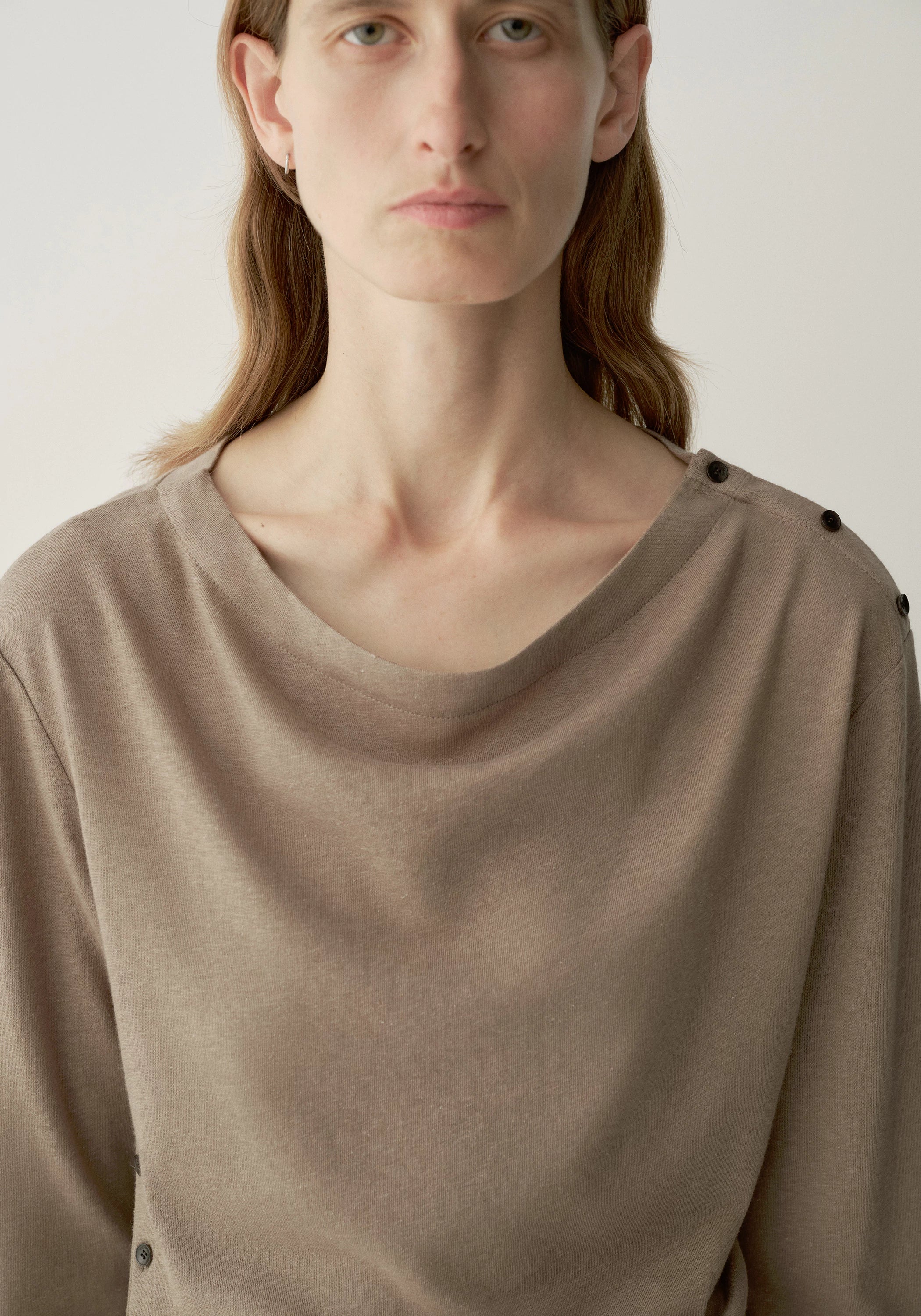 Side-slit Long-sleeve Top - Image 7