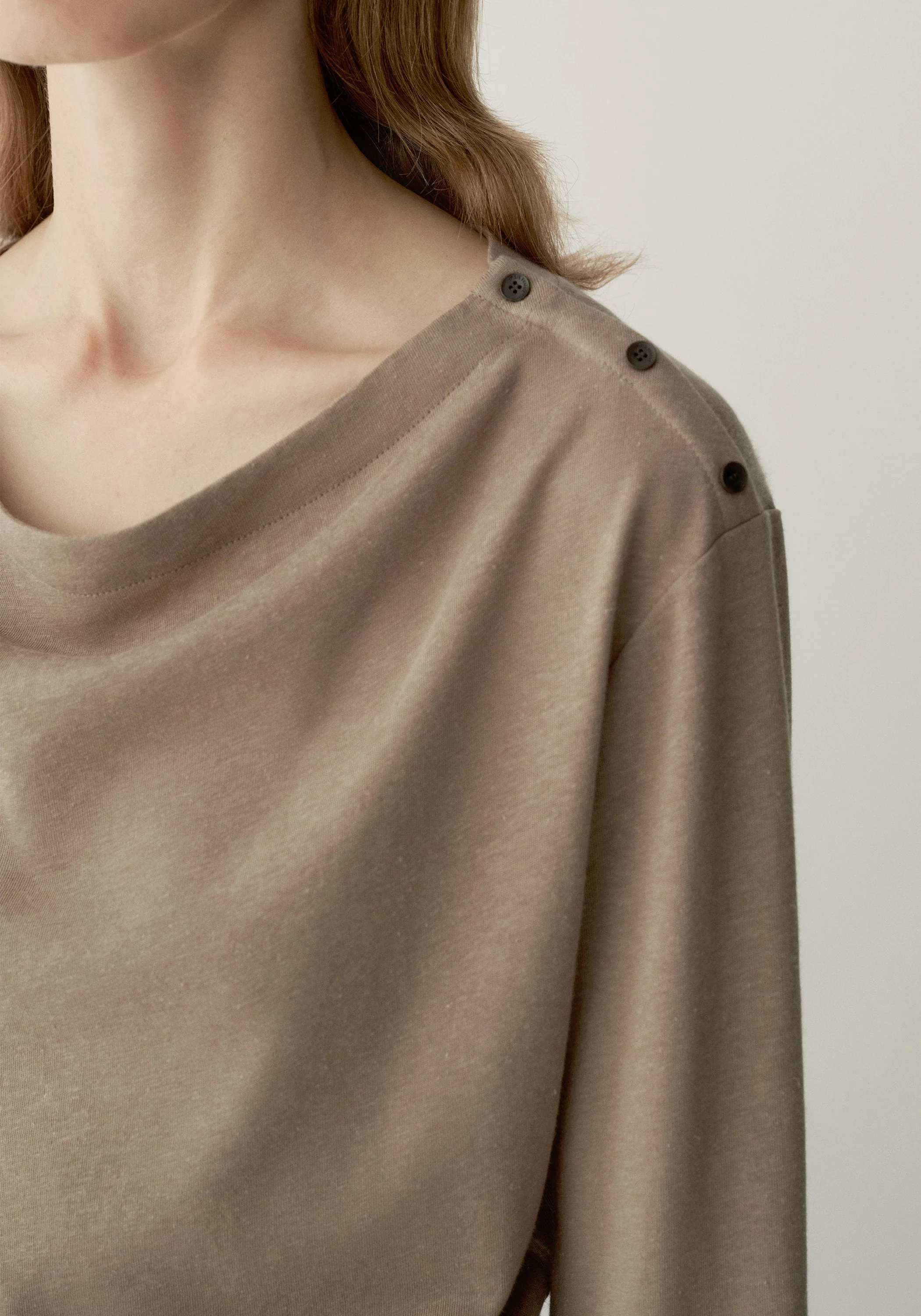 Side-slit Long-sleeve Top - Image 8