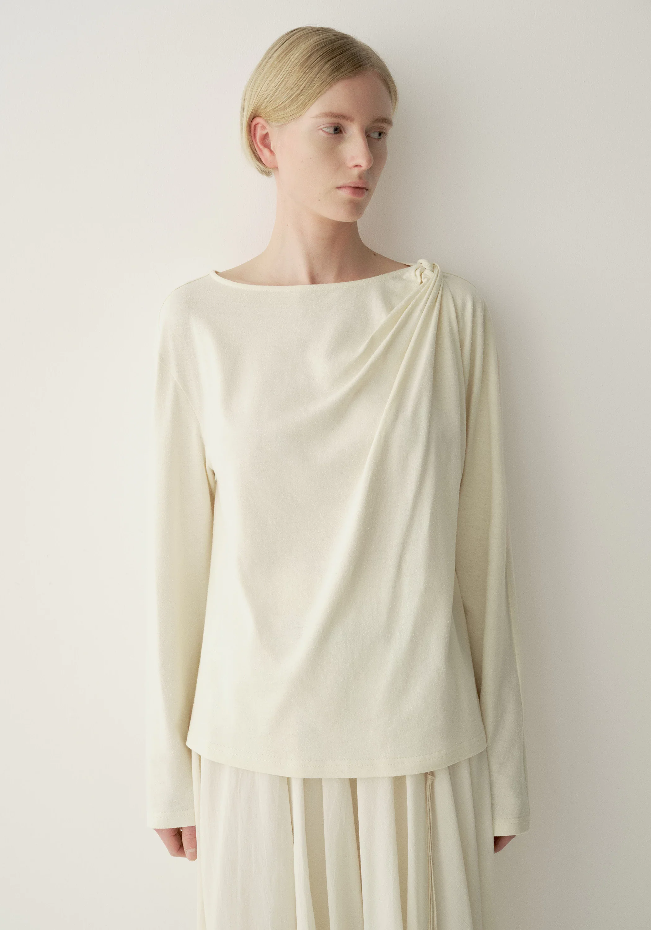 Silk-cotton Twist-detail Top - Image 12
