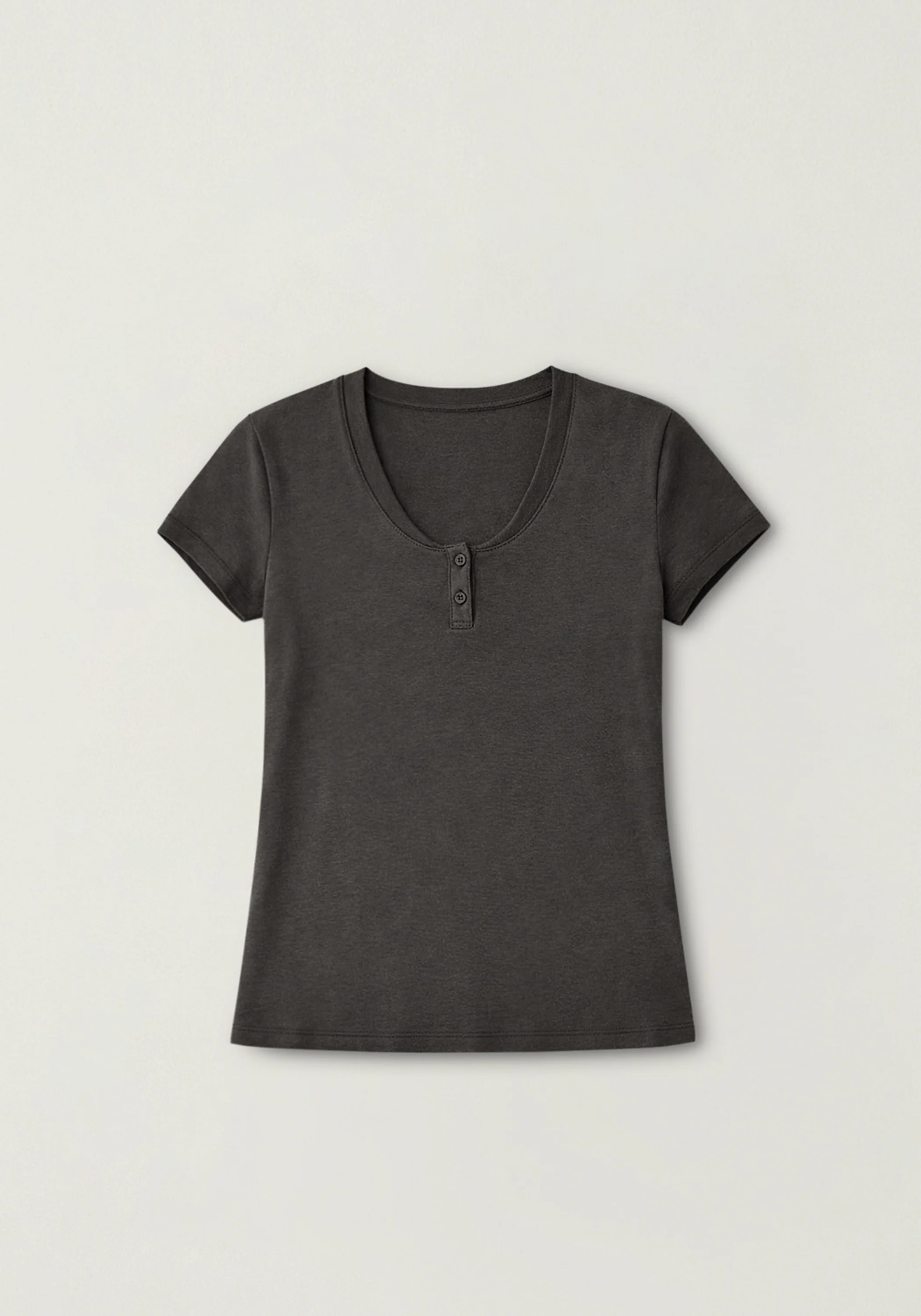 Cotton-wool Buttoned T-shirt - Image 2