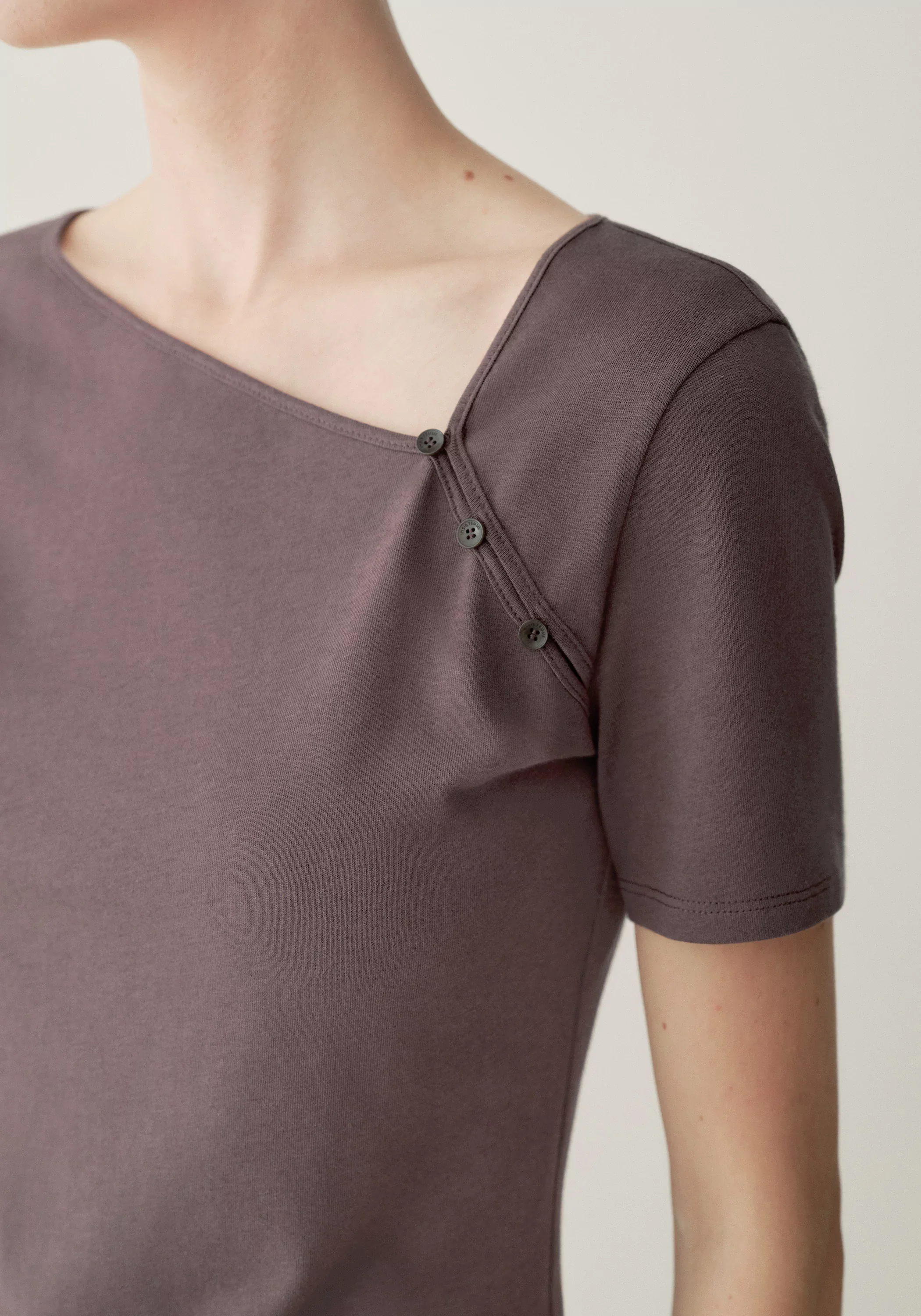 Asymmetric Cotton-wool T-shirt - Image 9