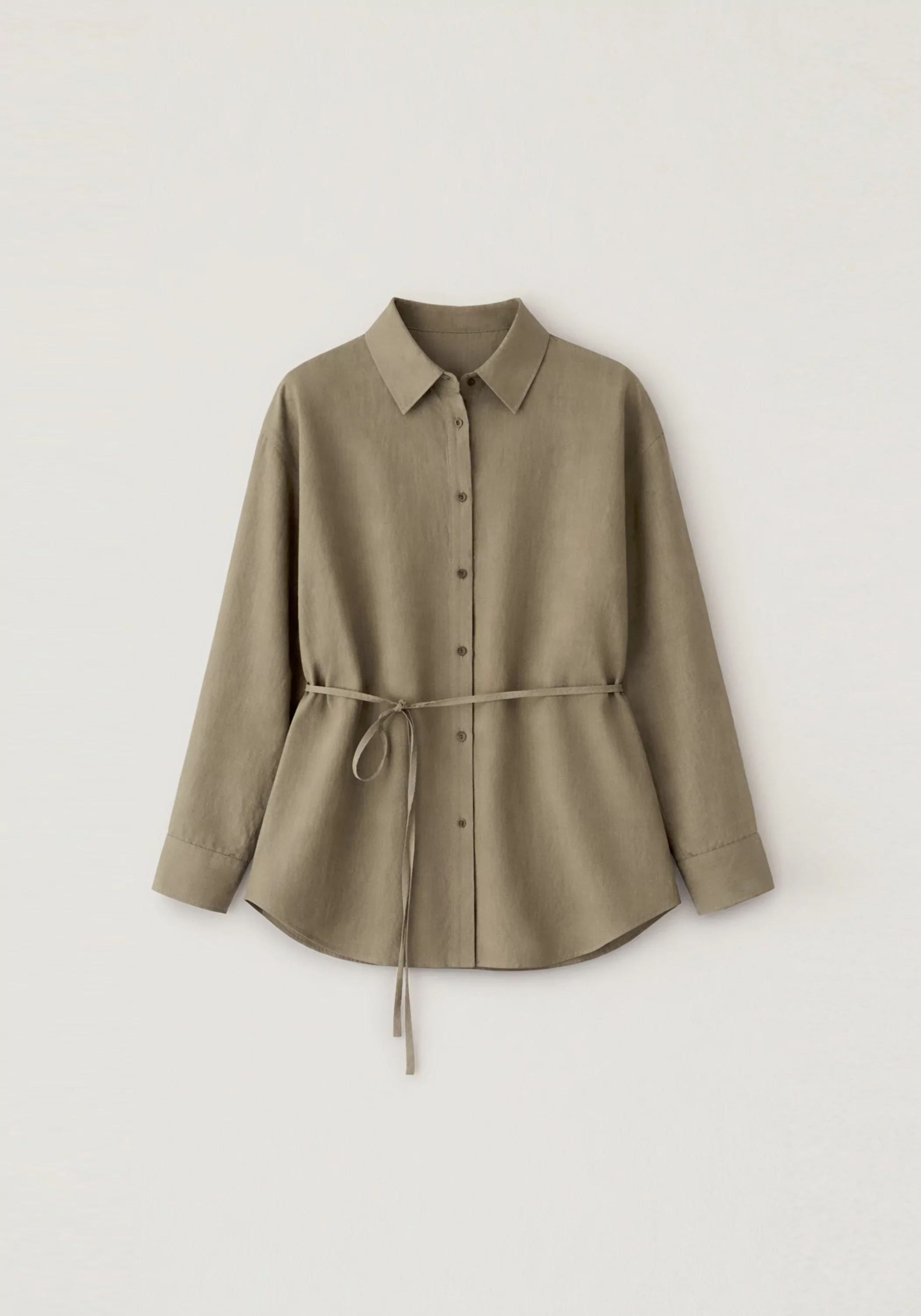 Slim-tie Linen Shirt - Image 2