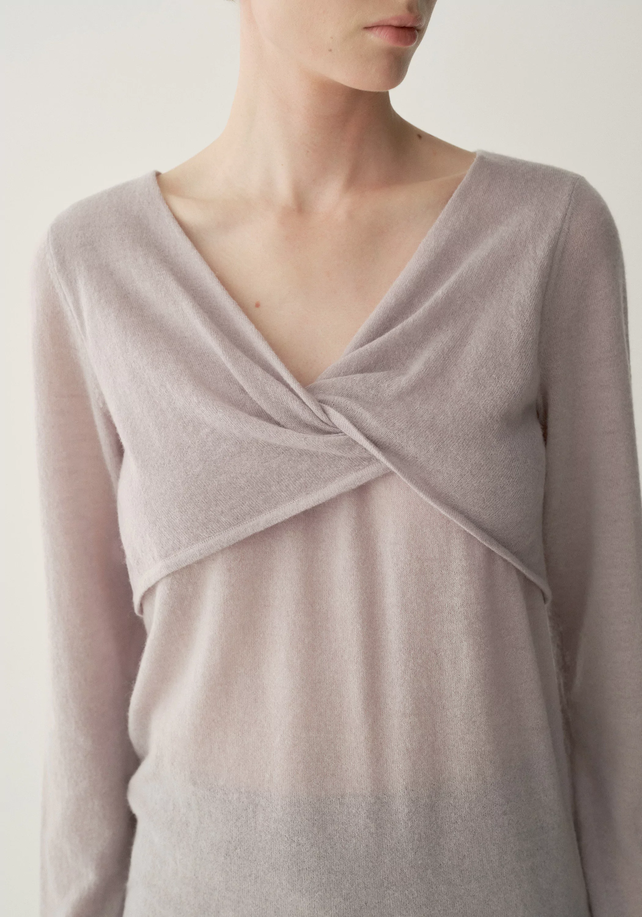 Merino Wool Twist-front Top - Image 13