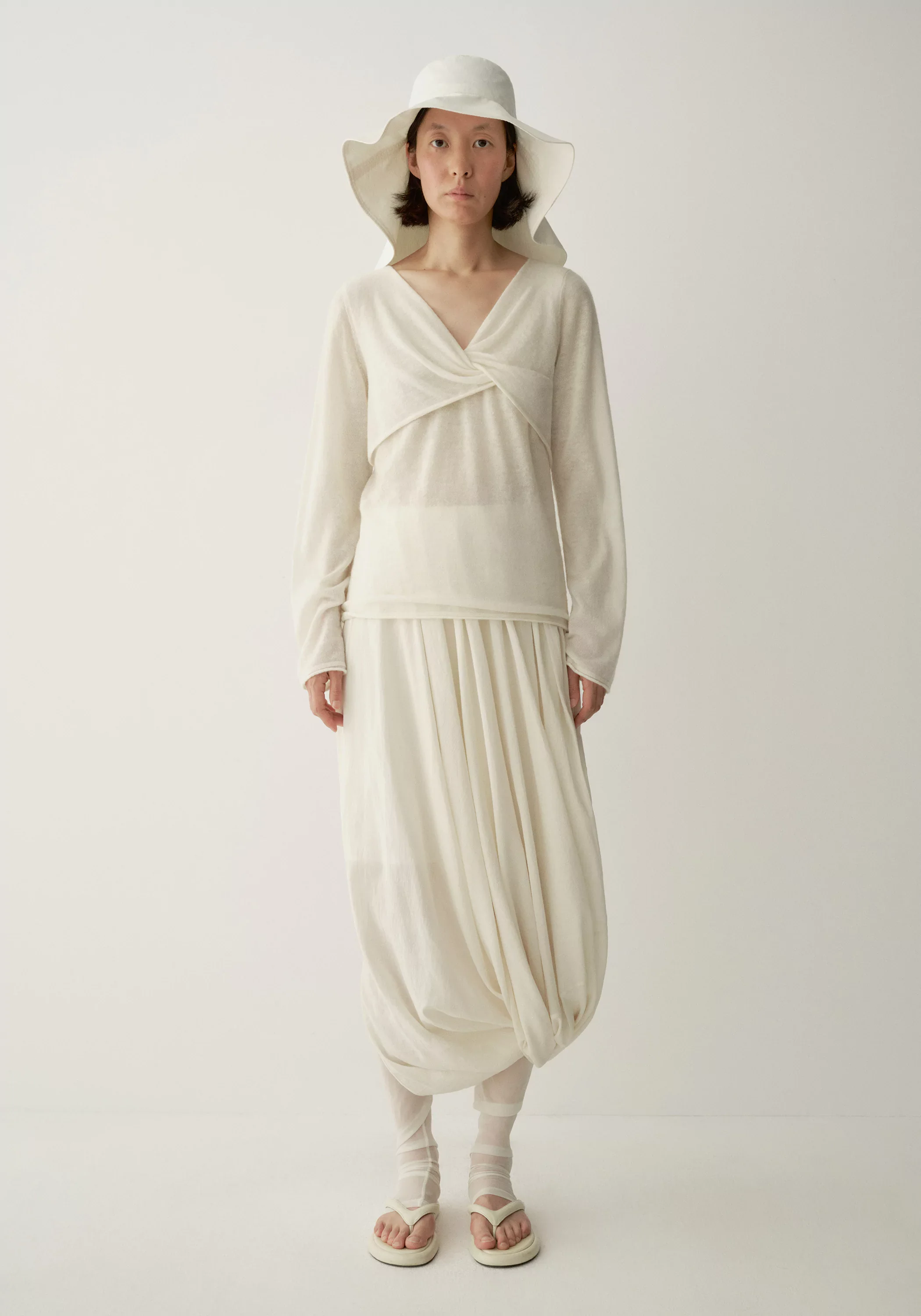 Merino Wool Twist-front Top - Image 15