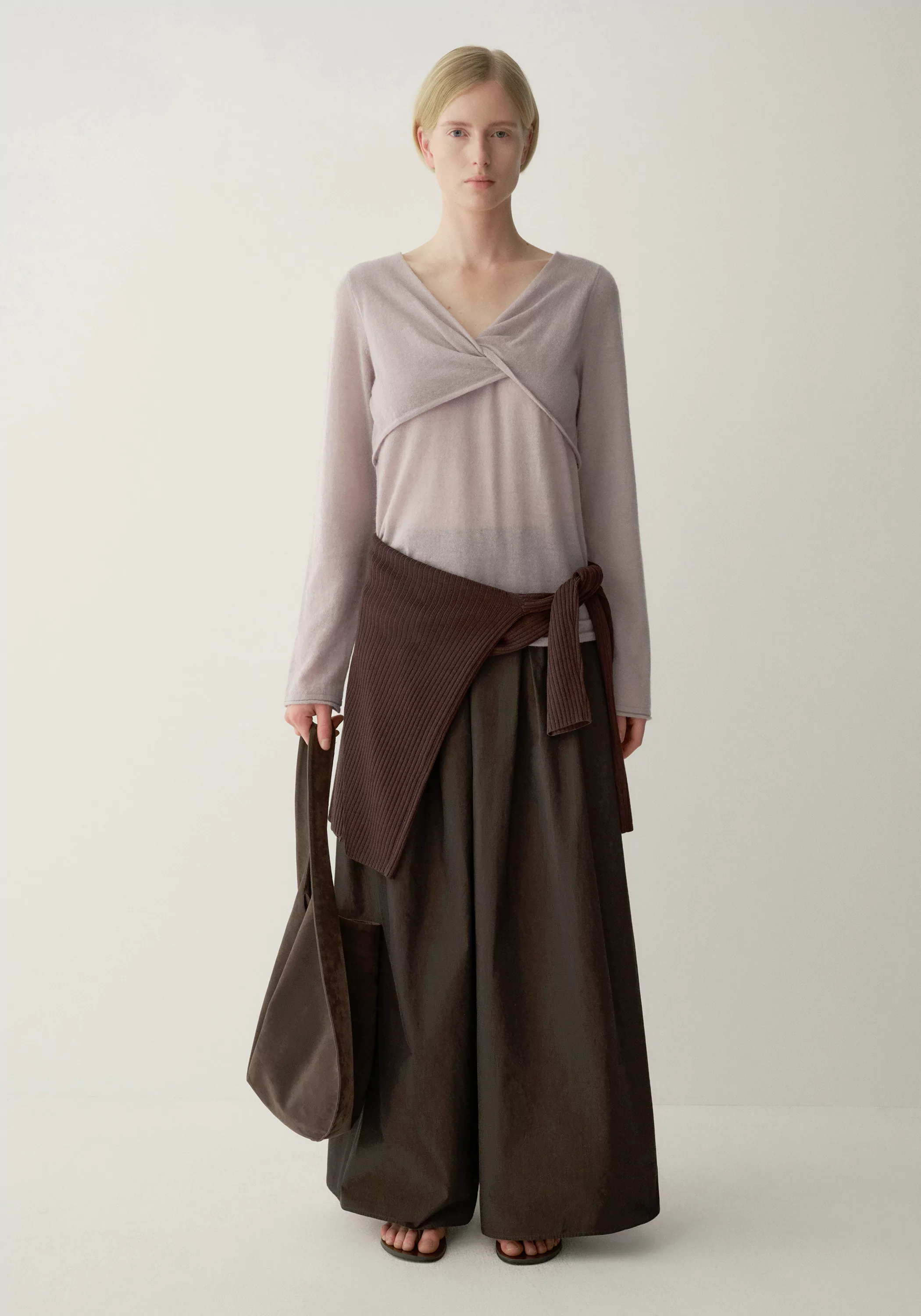 Merino Wool Twist-front Top - Image 9