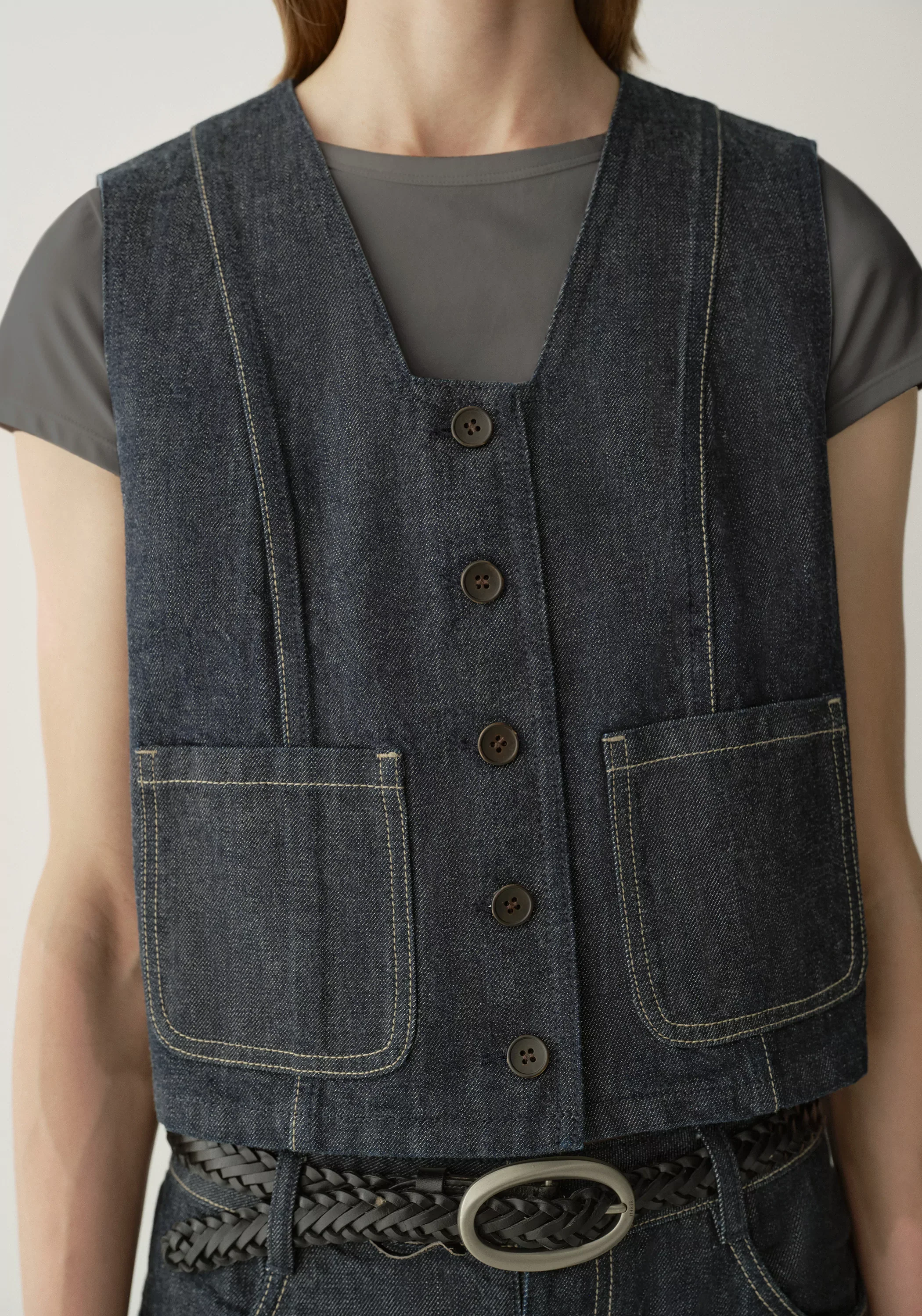 Okayama Denim Vest - Image 9