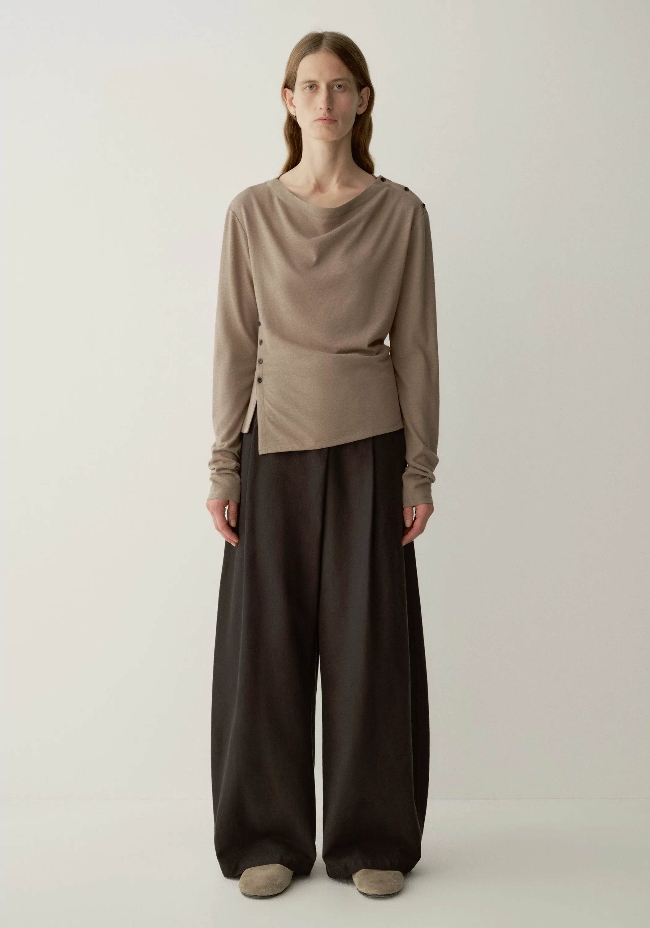 Asymmetric Curved Pants - Image 16