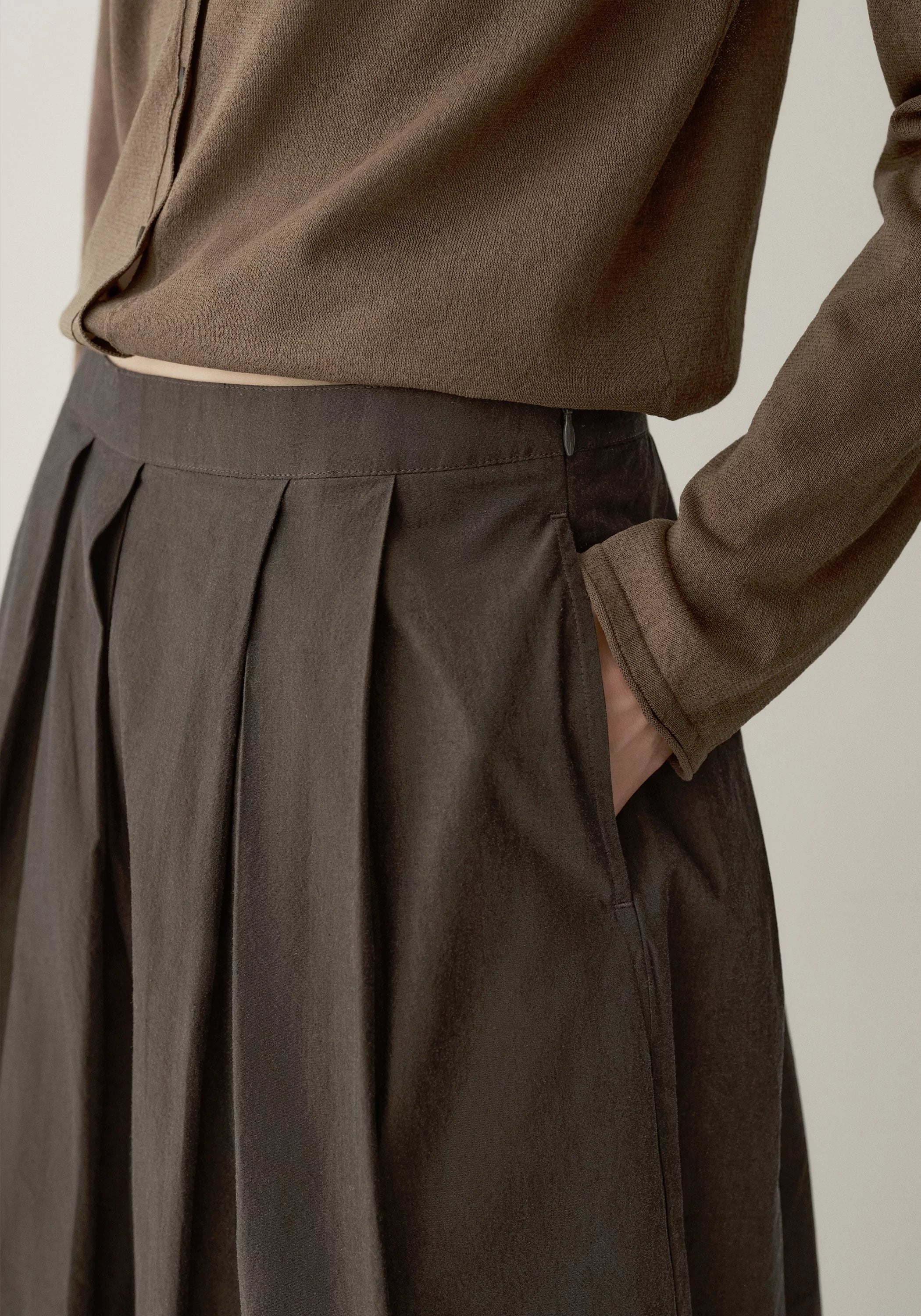 A-Line Pleated Pants - Image 10