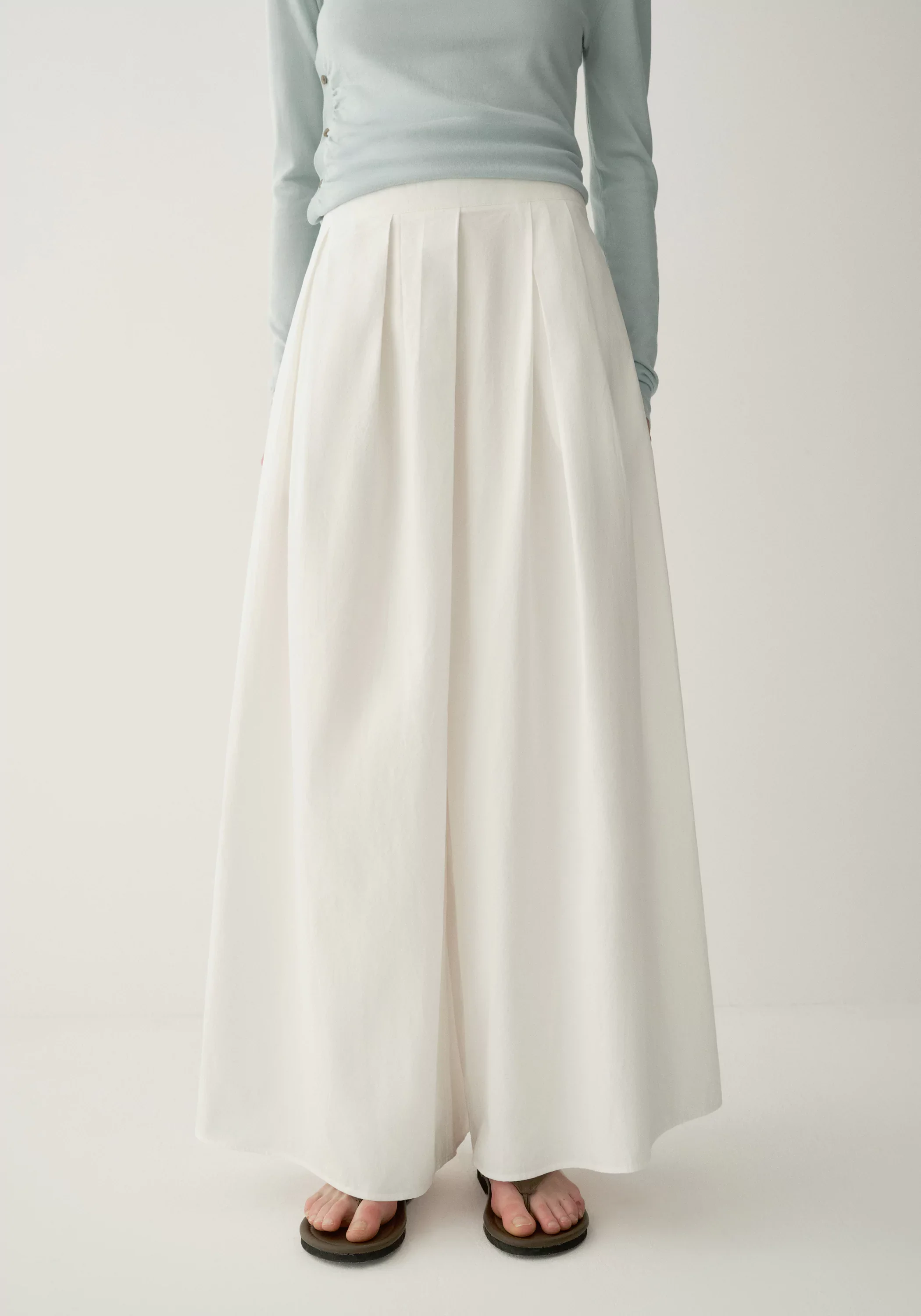 A-Line Pleated Pants - Image 18